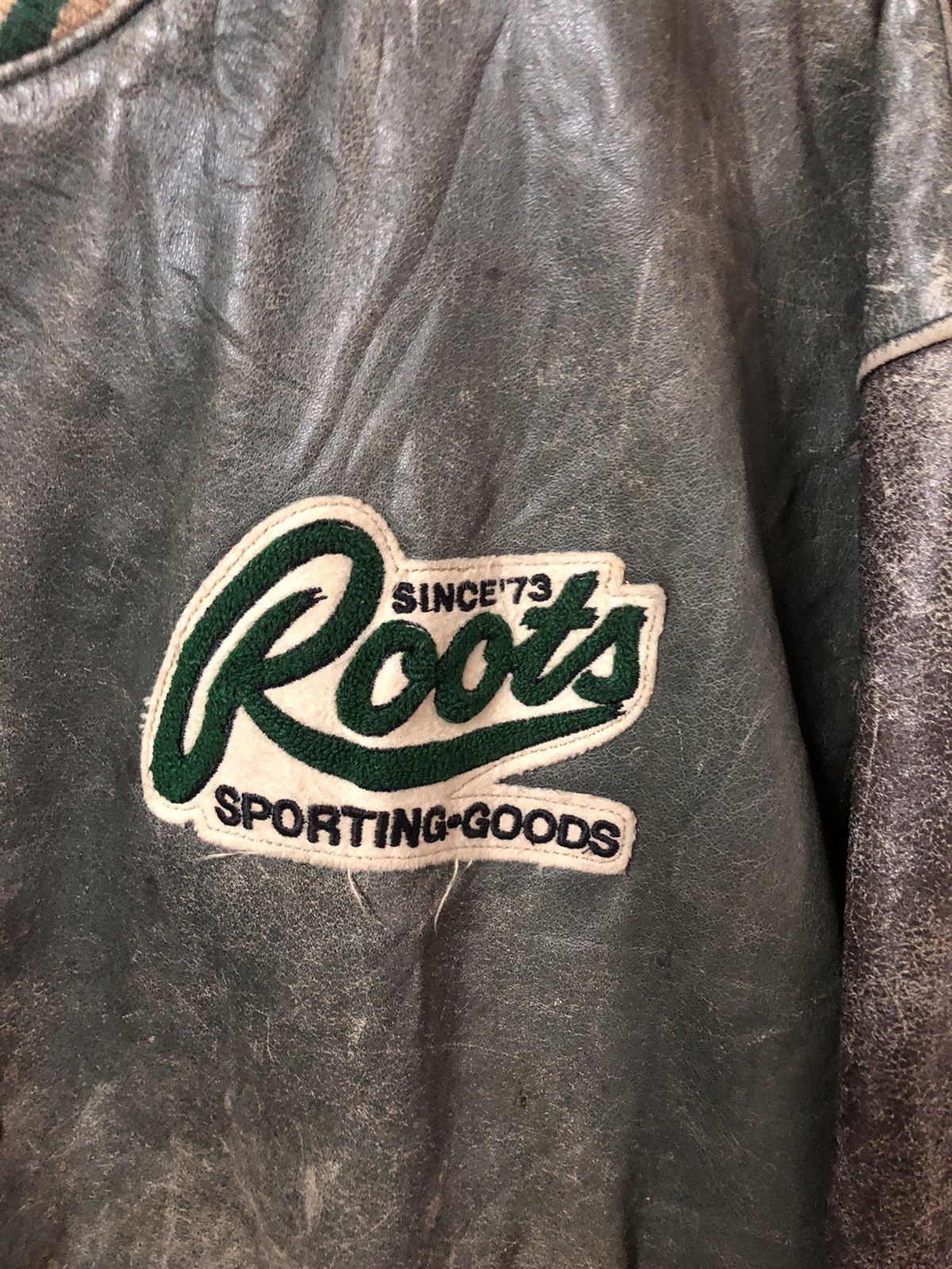 Vintage 70s Root’s Sporting Ford Varsity Jacket Distressed