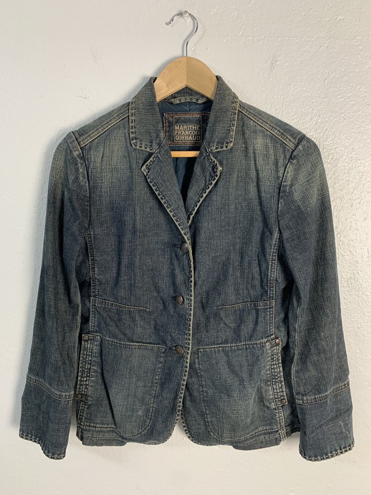 Marithe + Francois Girbaud Marithe Francois Girbaud Women Denim Jacket Size S / US 4 / IT 40 - 1 Thumbnail