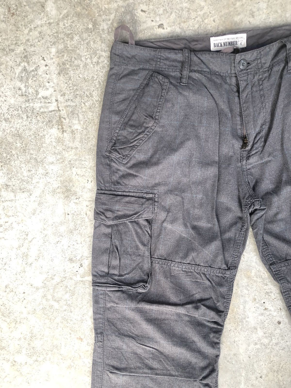 Japanese Brand Back Number Plaid Cargo Pants Tactical Multipocket Size US 35 - 4 Thumbnail