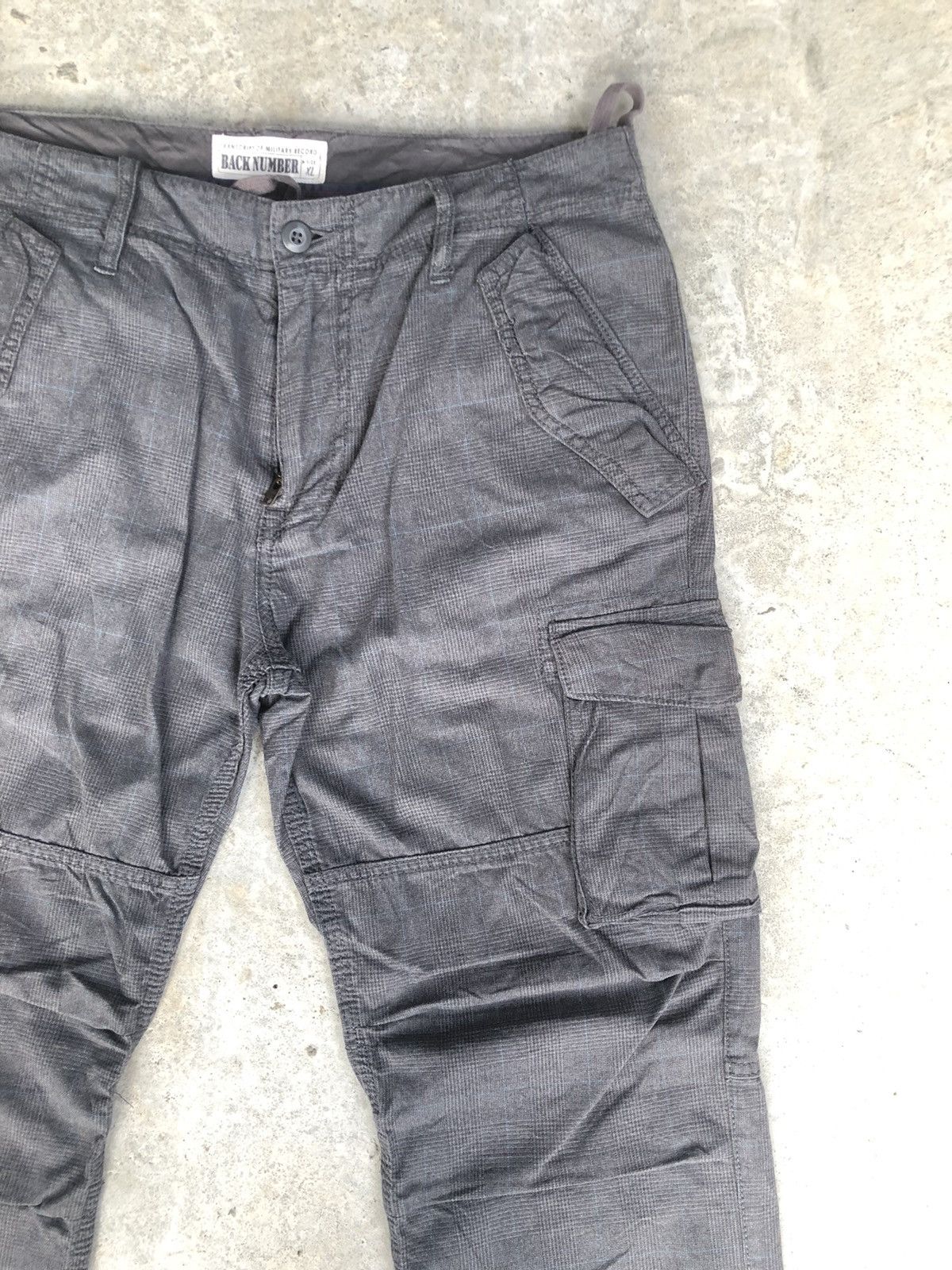 Japanese Brand Back Number Plaid Cargo Pants Tactical Multipocket Size US 35 - 5 Thumbnail