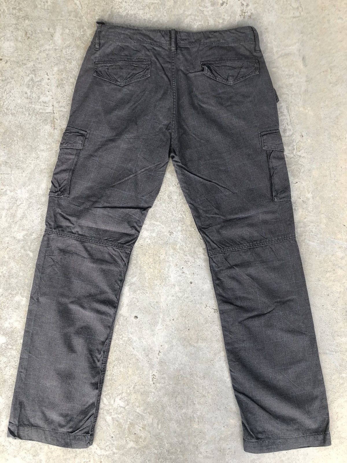 Japanese Brand Back Number Plaid Cargo Pants Tactical Multipocket Size US 35 - 2 Thumbnail