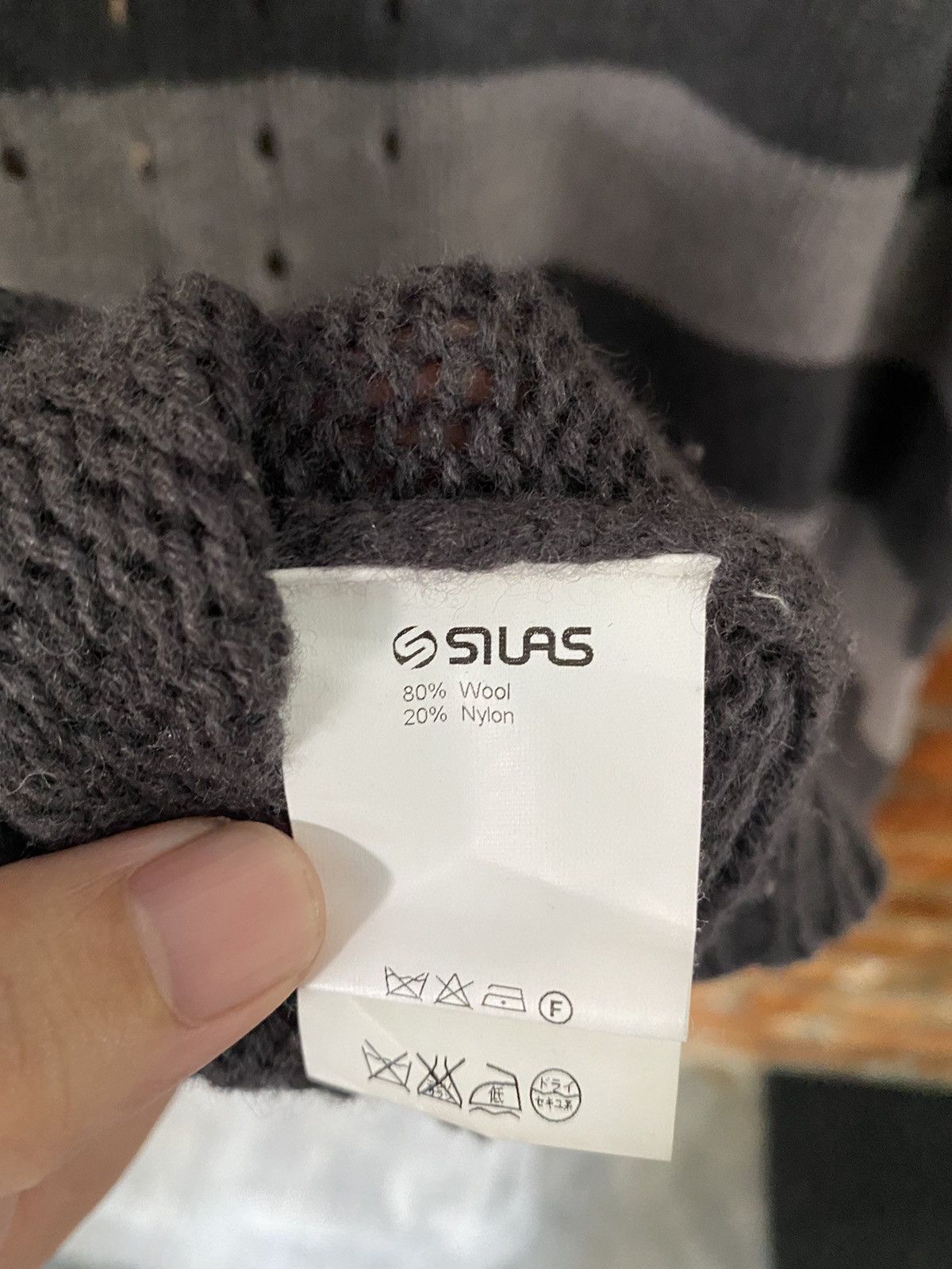 Japanese Brand SILAS distressed border punk knit Size US L / EU 52-54 / 3 - 14 Thumbnail