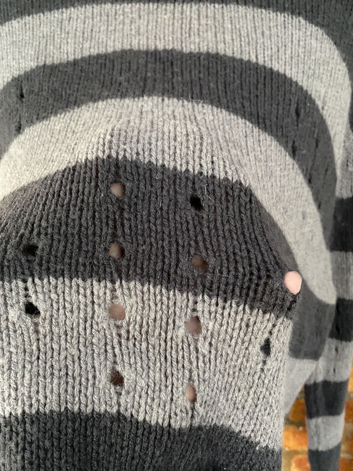 Japanese Brand SILAS distressed border punk knit Size US L / EU 52-54 / 3 - 10 Thumbnail