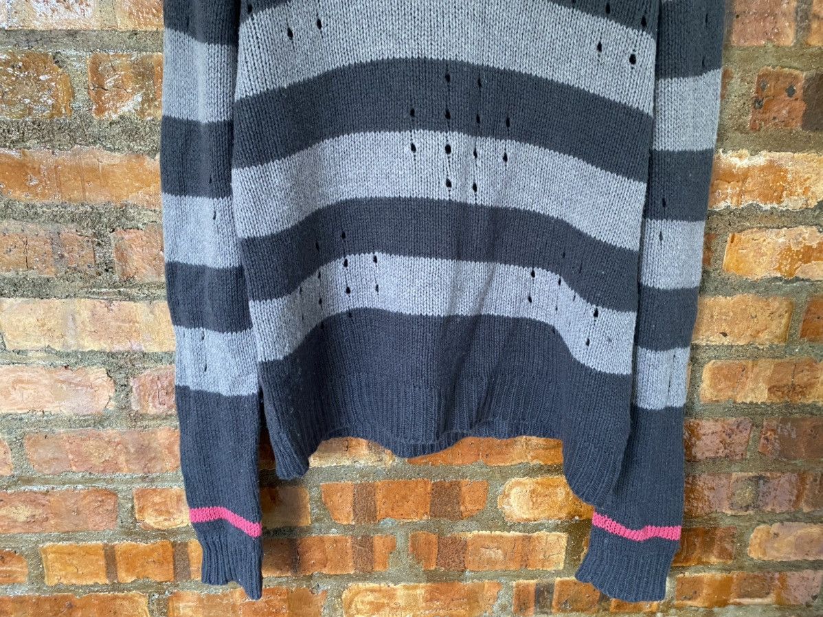 Japanese Brand SILAS distressed border punk knit Size US L / EU 52-54 / 3 - 6 Thumbnail