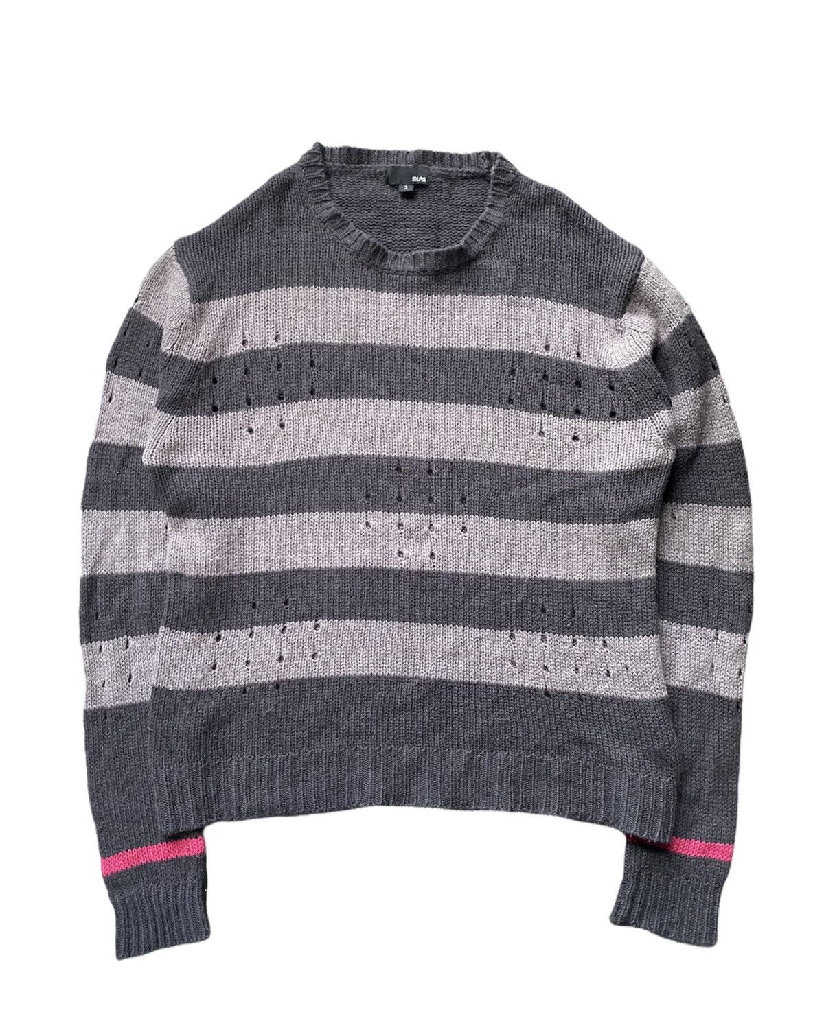 Japanese Brand SILAS distressed border punk knit Size US L / EU 52-54 / 3 - 2 Thumbnail