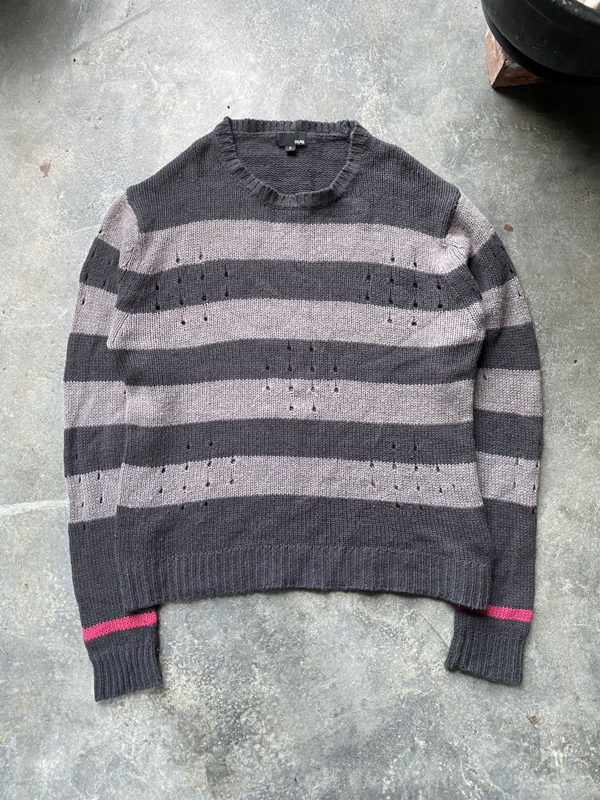 Japanese Brand SILAS distressed border punk knit Size US L / EU 52-54 / 3 - 3 Thumbnail