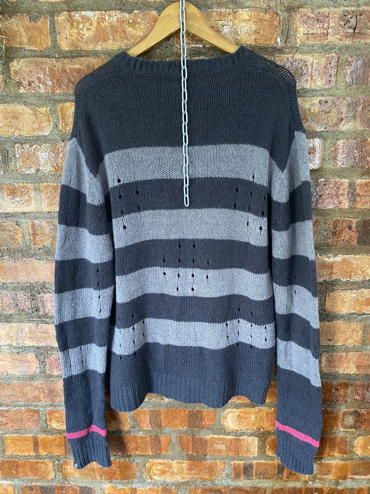Japanese Brand SILAS distressed border punk knit Size US L / EU 52-54 / 3 - 11 Thumbnail