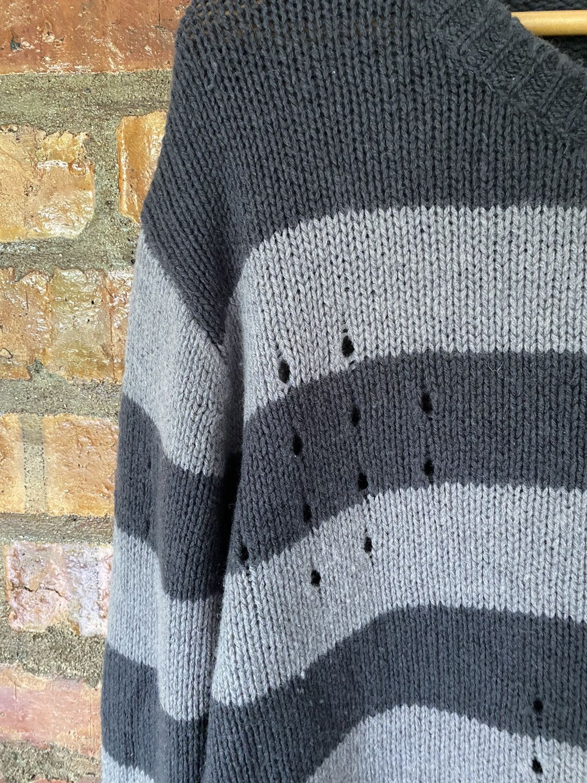 Japanese Brand SILAS distressed border punk knit Size US L / EU 52-54 / 3 - 8 Thumbnail