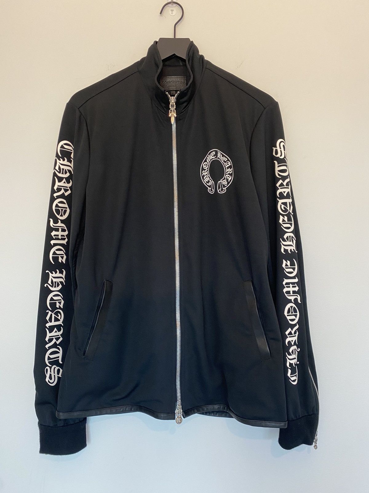 Chrome Hearts Chrome Hearts Track Jacket Leather Zipup Front | Grailed