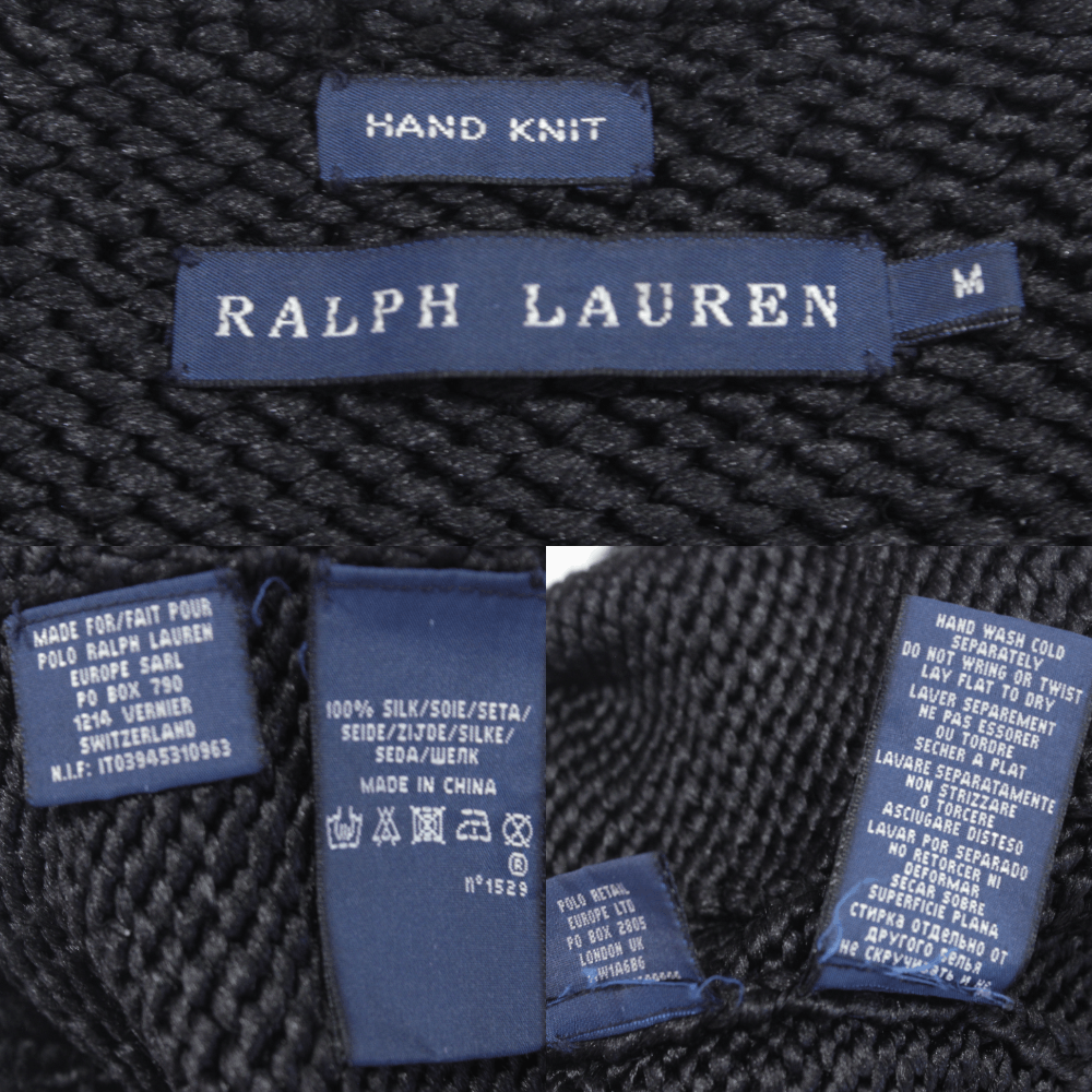 Polo Ralph Lauren Silk Hand Knit Cardigan Vintage Size ONE SIZE - 7 Thumbnail