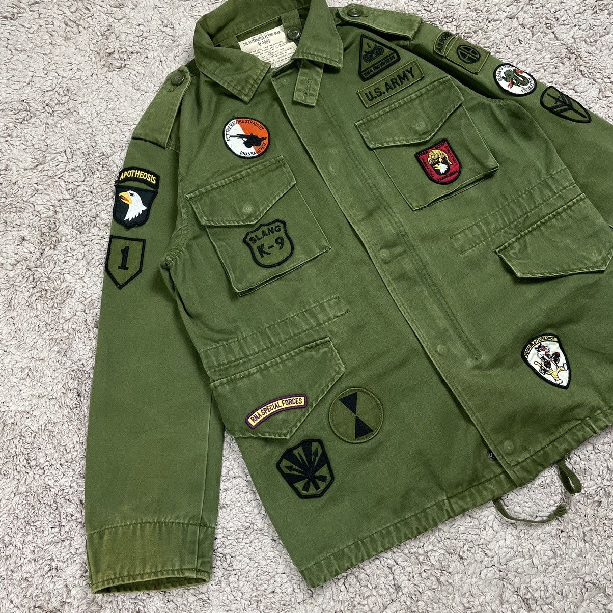 Japanese Brand × Vintage Vintage Us Army Patched Zipper Jacket Size US M / EU 48-50 / 2 - 3 Thumbnail