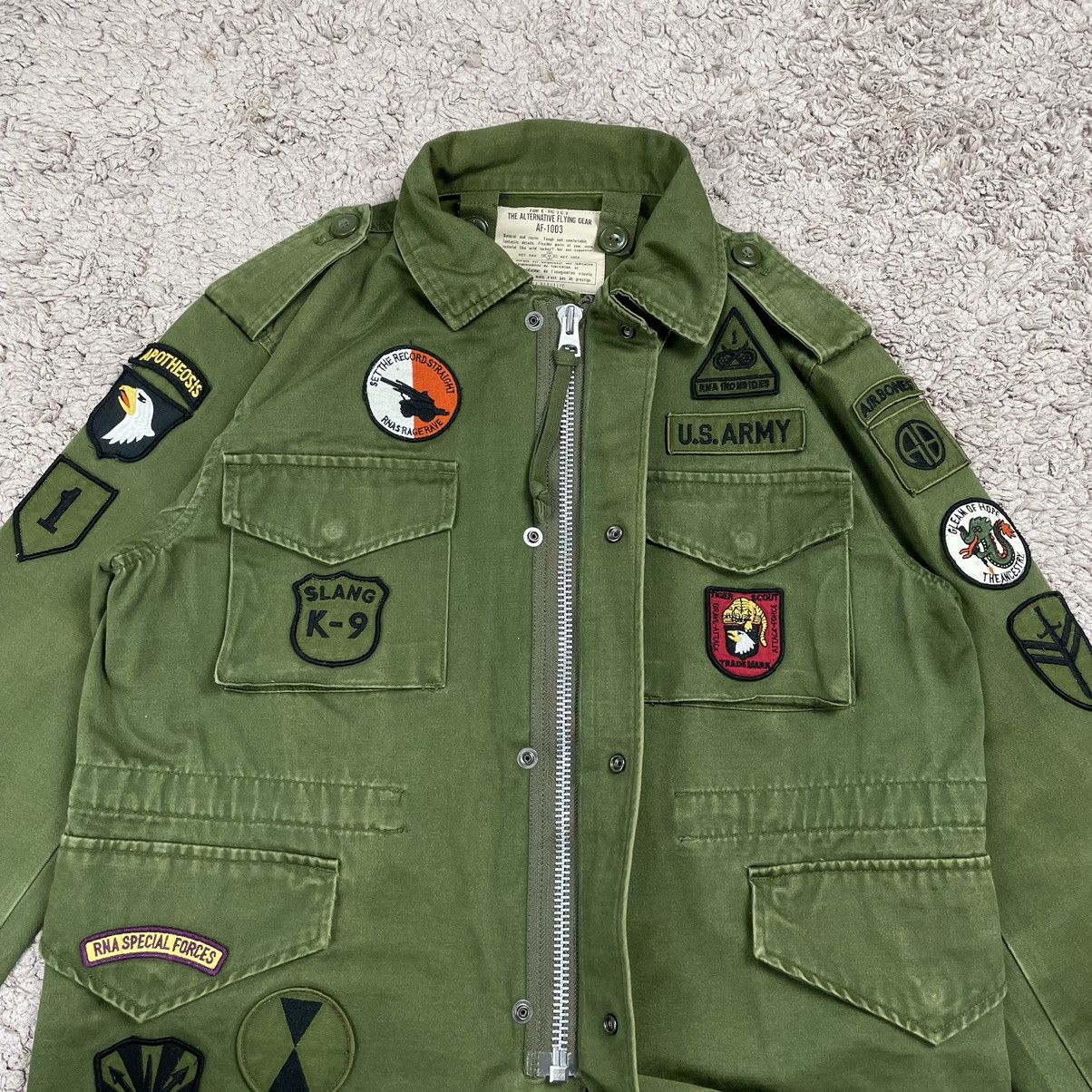 Japanese Brand × Vintage Vintage Us Army Patched Zipper Jacket Size US M / EU 48-50 / 2 - 6 Thumbnail