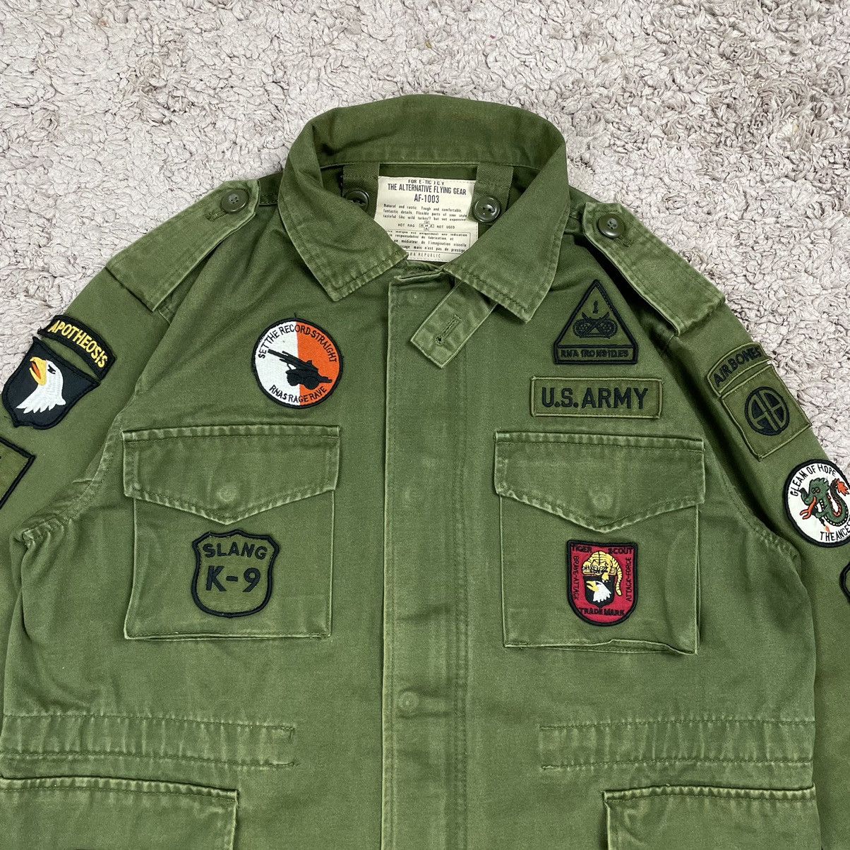 Japanese Brand × Vintage Vintage Us Army Patched Zipper Jacket Size US M / EU 48-50 / 2 - 5 Thumbnail