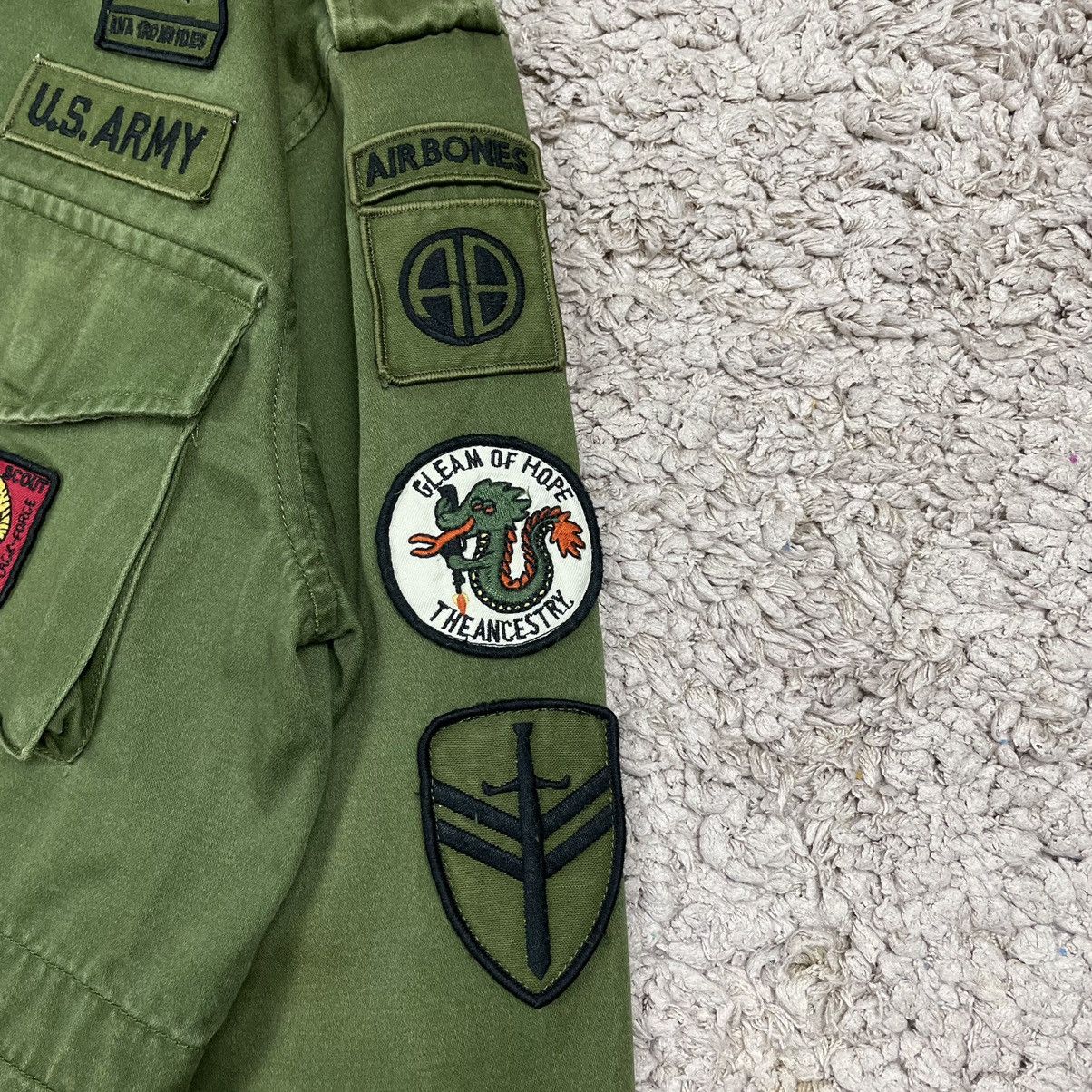 Japanese Brand × Vintage Vintage Us Army Patched Zipper Jacket Size US M / EU 48-50 / 2 - 11 Thumbnail