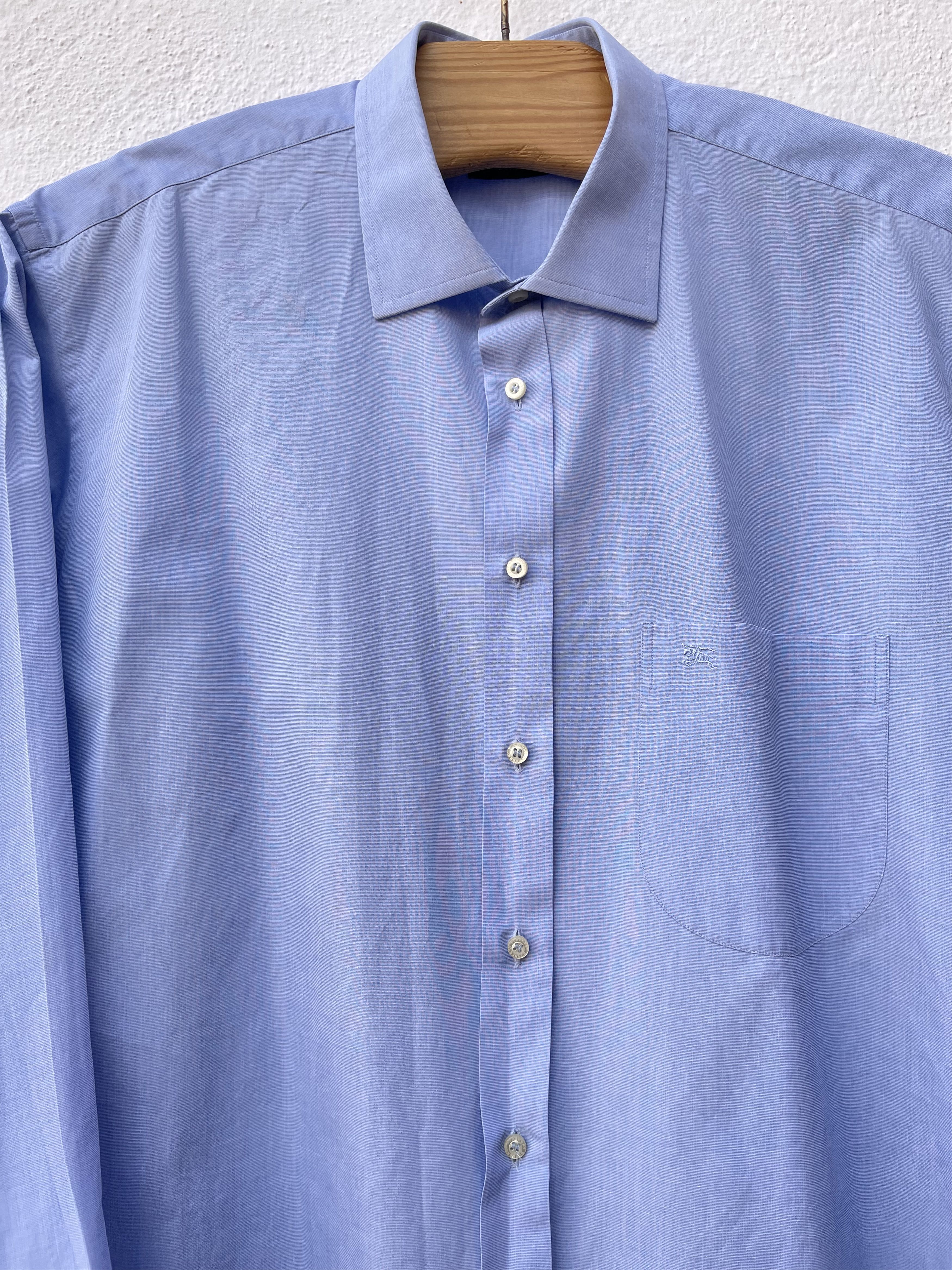 Burberry 🔥 blue Burberry shirt size xxl luxury classic Size US XXL / EU 58 / 5 - 2 Thumbnail