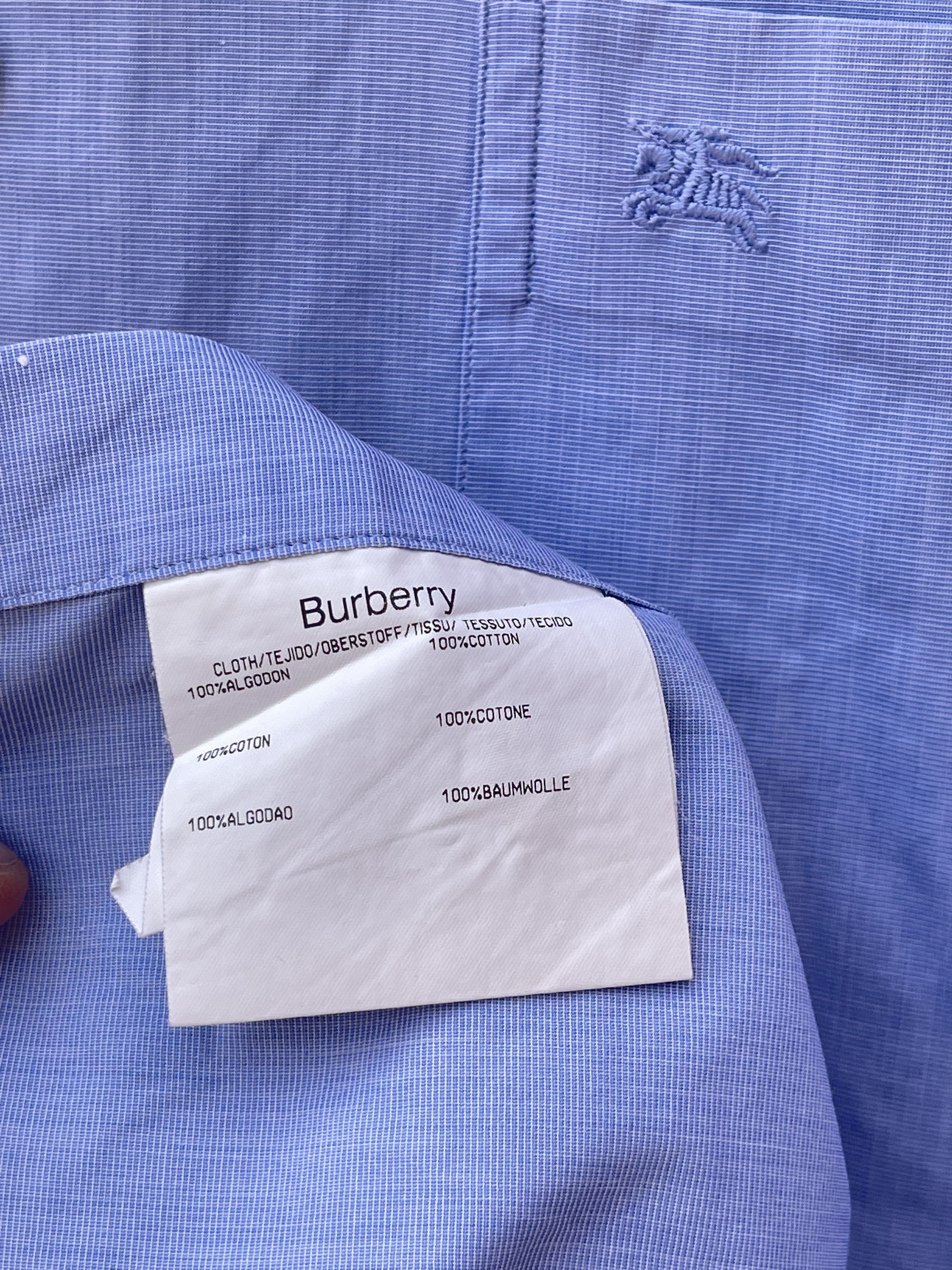 Burberry 🔥 Burberry blue shirt size xl/xxl cotton Size US XXL / EU 58 / 5 - 9 Thumbnail
