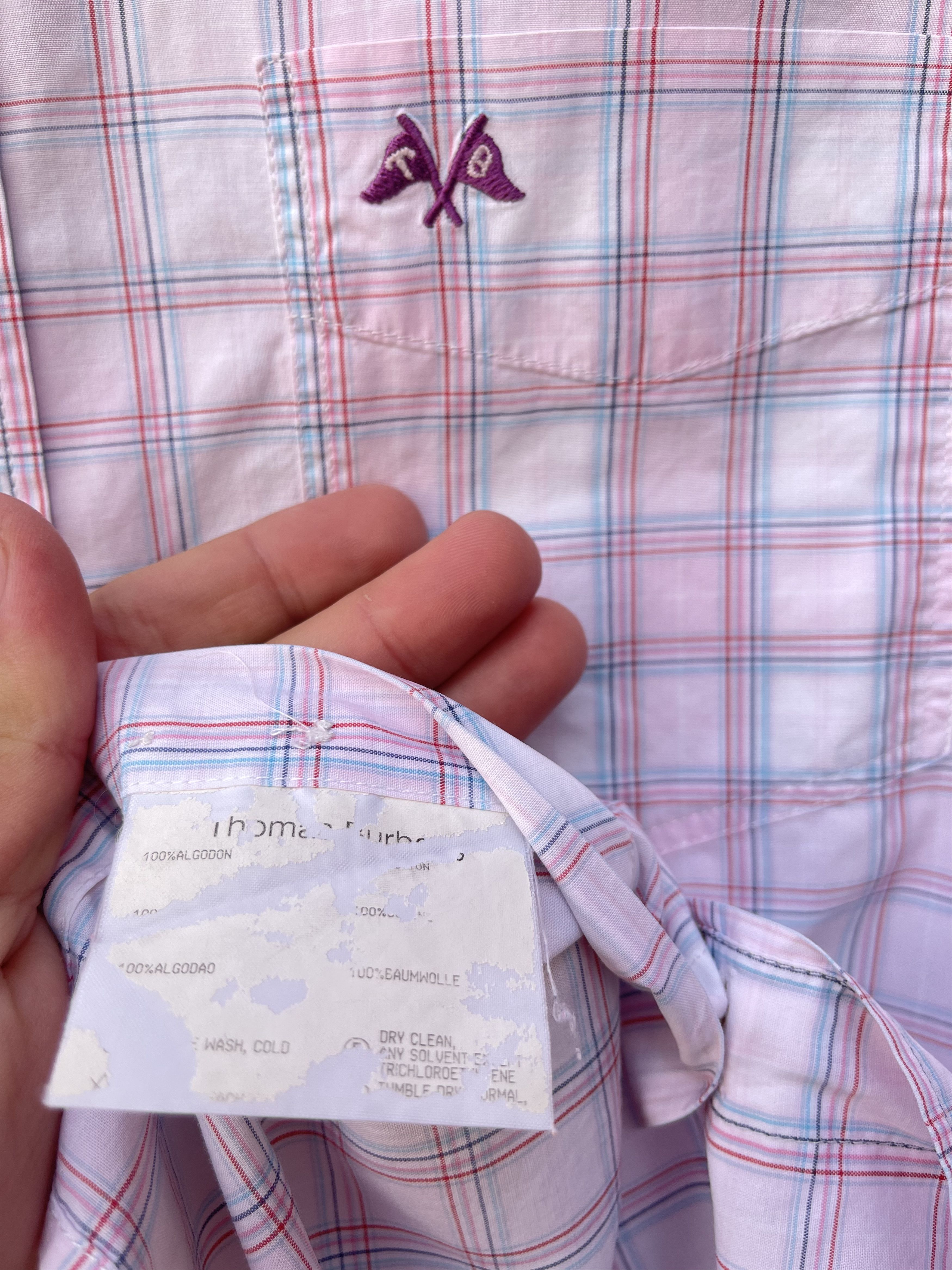Burberry TB 🔥 Burberry shirt checkered plaid multicolored size M Size US M / EU 48-50 / 2 - 5 Thumbnail