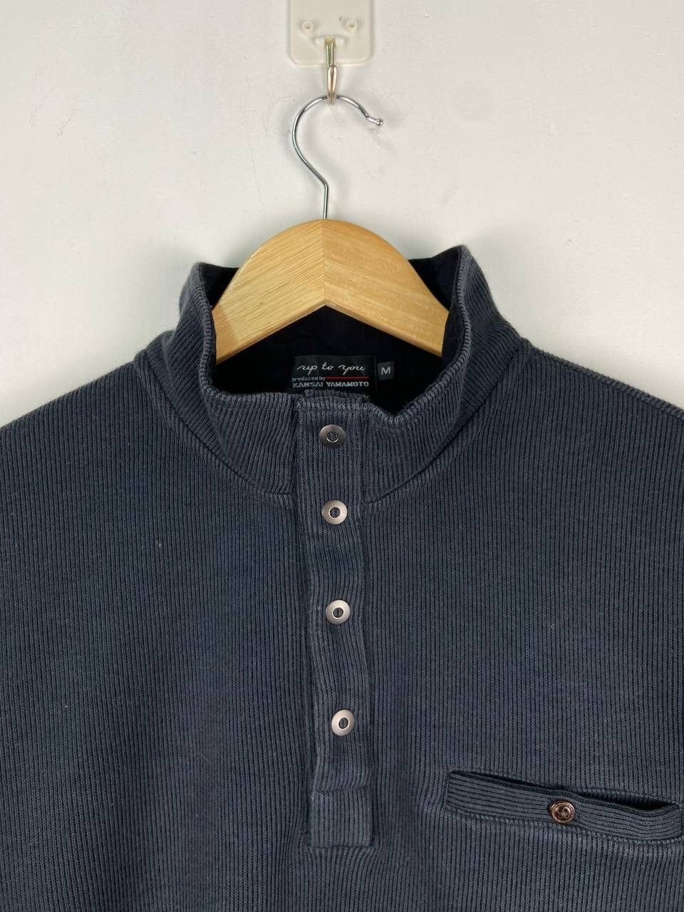 Kansai Yamamoto Vintage Kansai Yamamoto Pullover Half Zip Sweatshirt Size US M / EU 48-50 / 2 - 2 Thumbnail