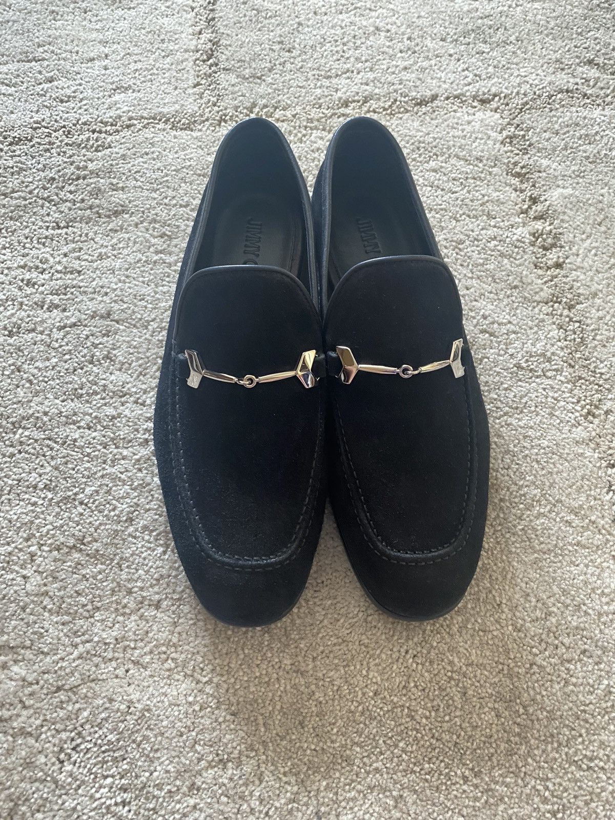 Jimmy Choo Jimmy Choo Marti Black Reverse Suede Loafers Size US 7 / EU 40 - 3 Thumbnail