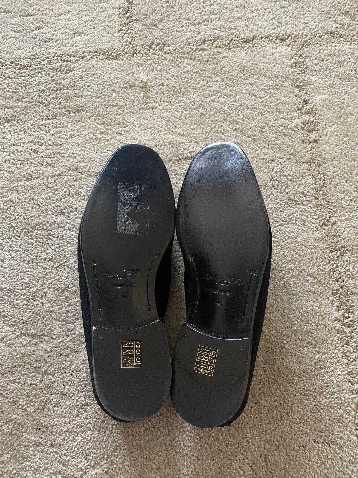 Jimmy Choo Jimmy Choo Marti Black Reverse Suede Loafers Size US 7 / EU 40 - 4 Thumbnail