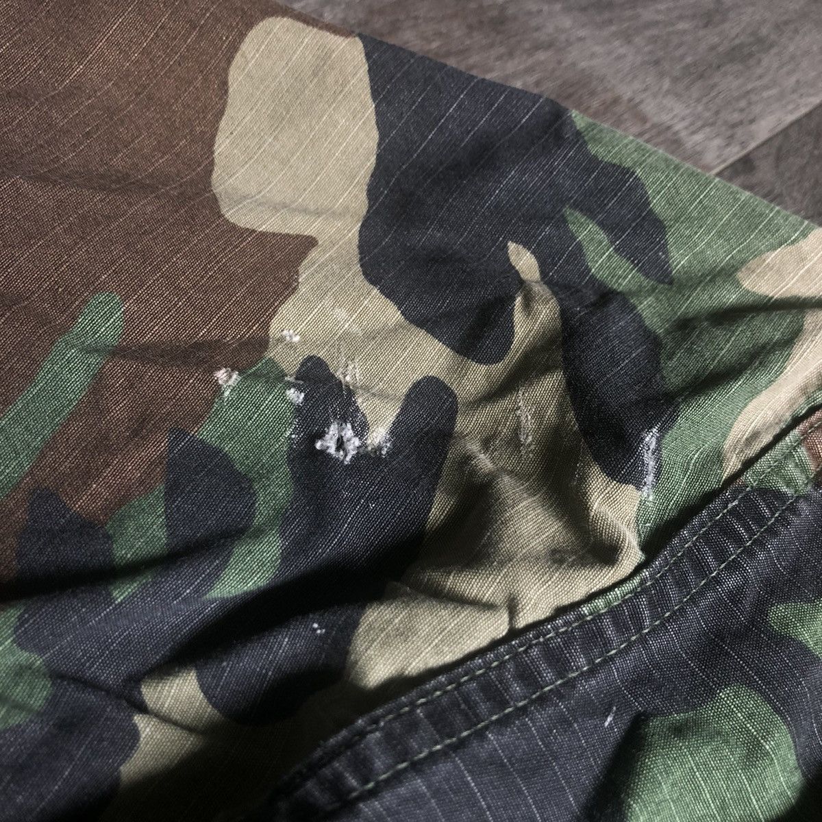 Vintage Vintage 1990s US Army Combat Camouflage Coat Buttoned Jacket Size US M / EU 48-50 / 2 - 10 Thumbnail