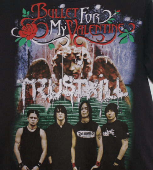 Band Tees Vintage Bullet for my Valentine t-shirt Size US XXS / EU 40 - 2 Thumbnail