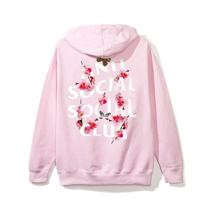 Anti social social club Kkoch pink hoodie