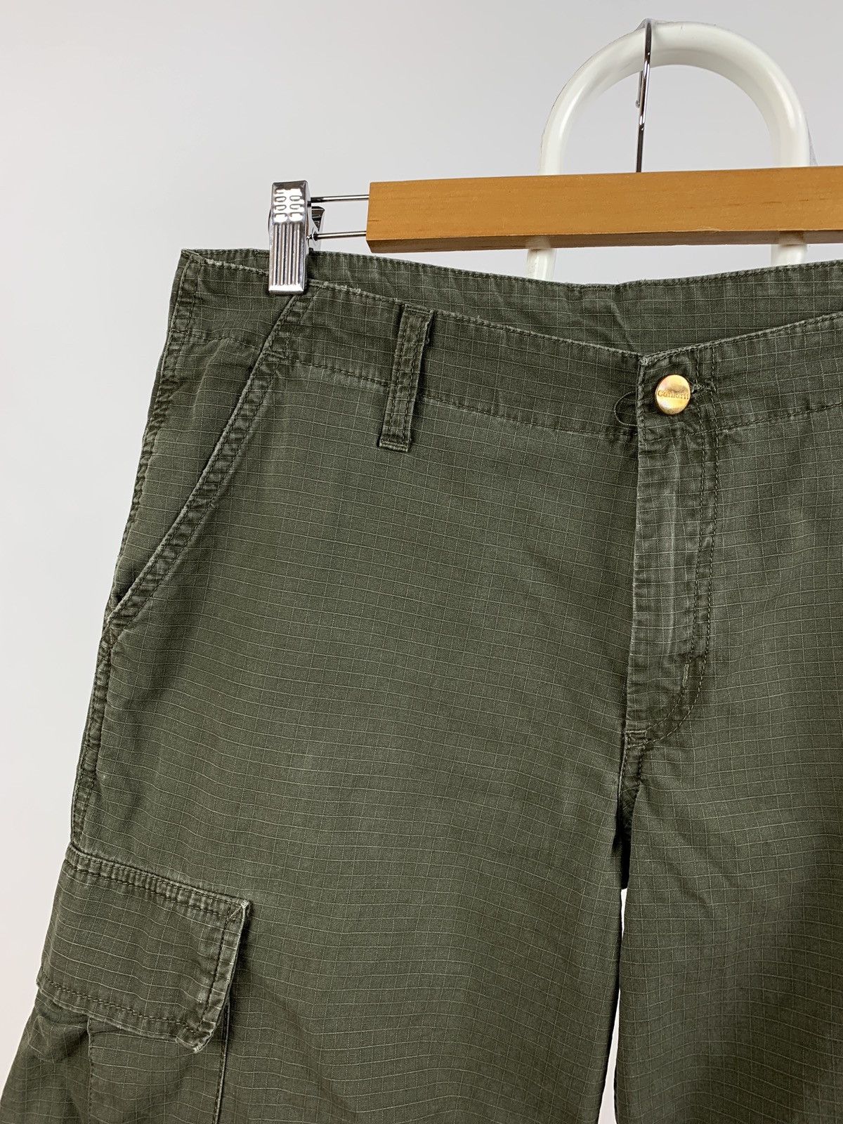 Carhartt 90s Vintage Carhartt Khaki Cargo Shorts Travis Style Size US 28 / EU 44 - 11 Thumbnail