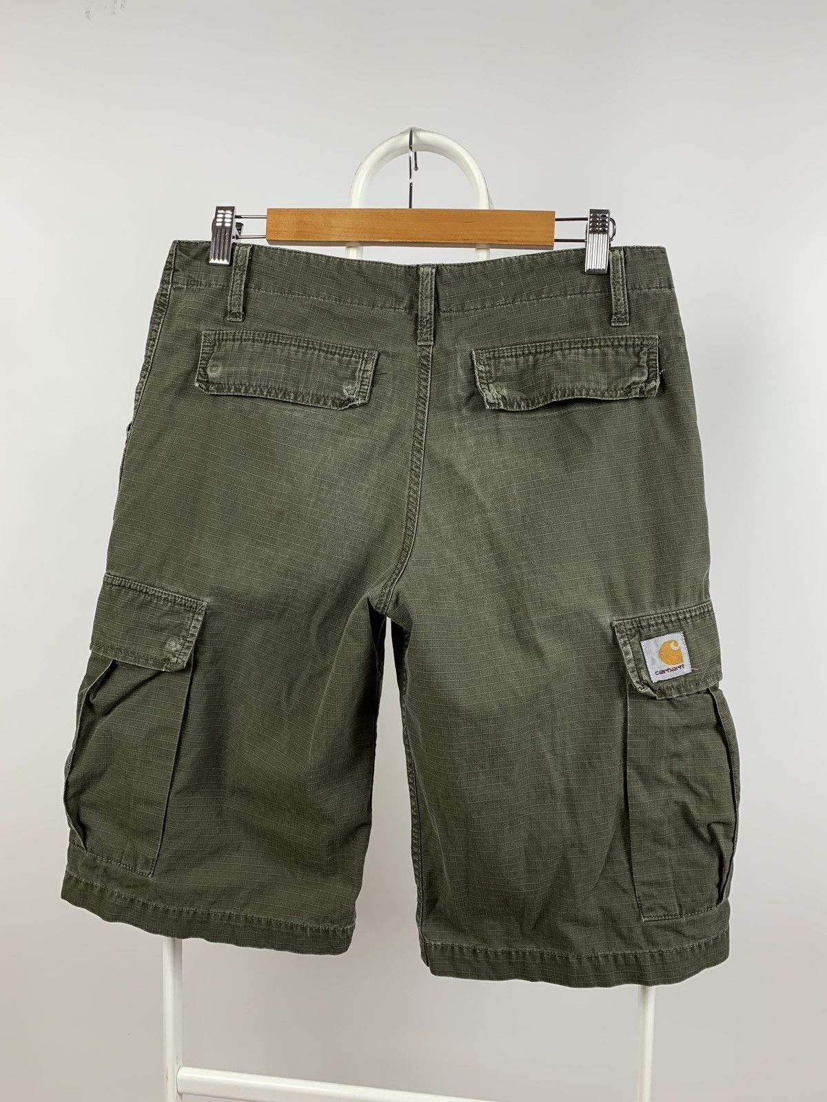 Carhartt 90s Vintage Carhartt Khaki Cargo Shorts Travis Style Size US 28 / EU 44 - 5 Thumbnail
