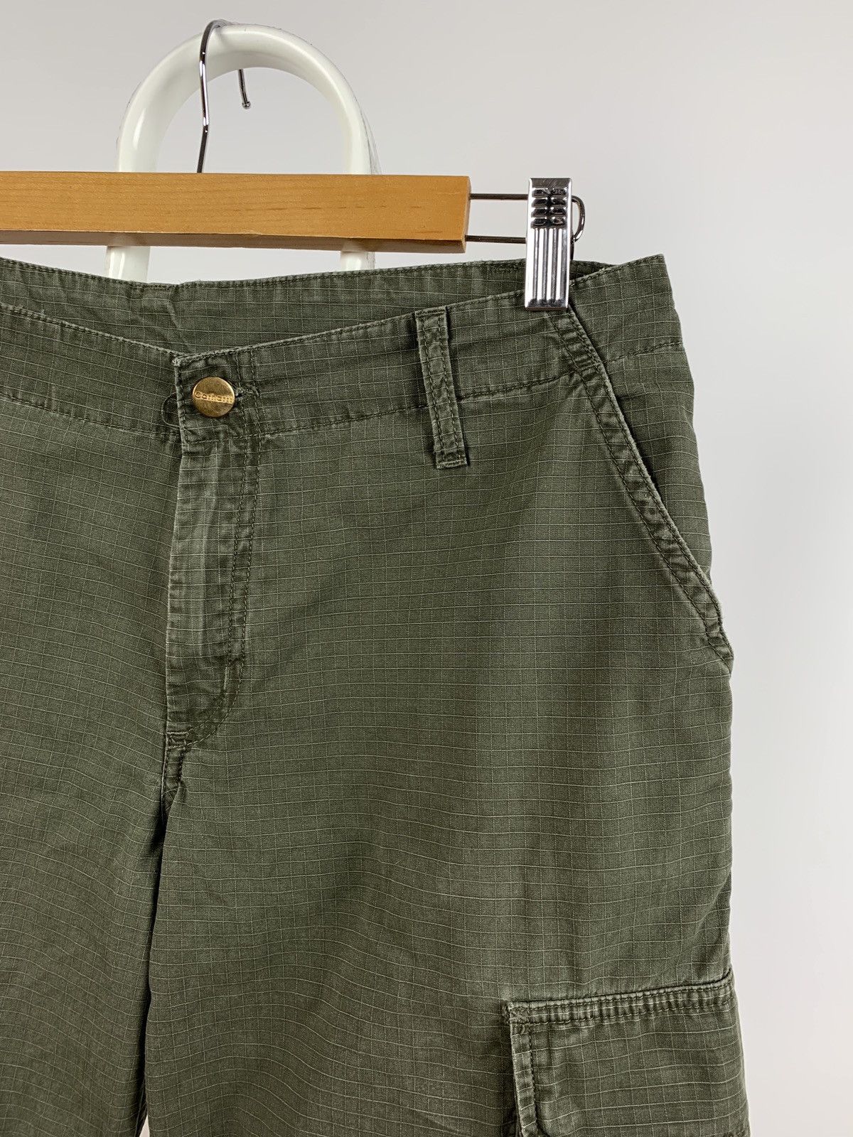 Carhartt 90s Vintage Carhartt Khaki Cargo Shorts Travis Style Size US 28 / EU 44 - 10 Thumbnail