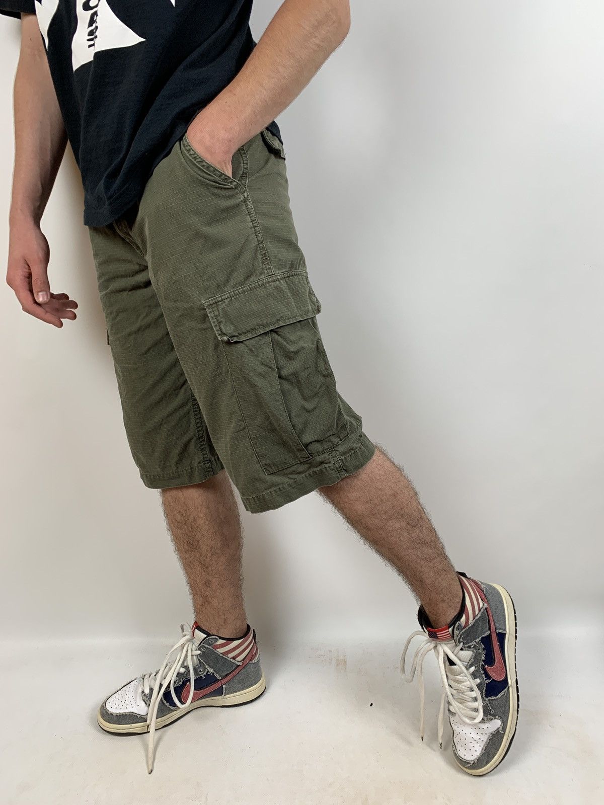 Carhartt 90s Vintage Carhartt Khaki Cargo Shorts Travis Style Size US 28 / EU 44 - 4 Thumbnail