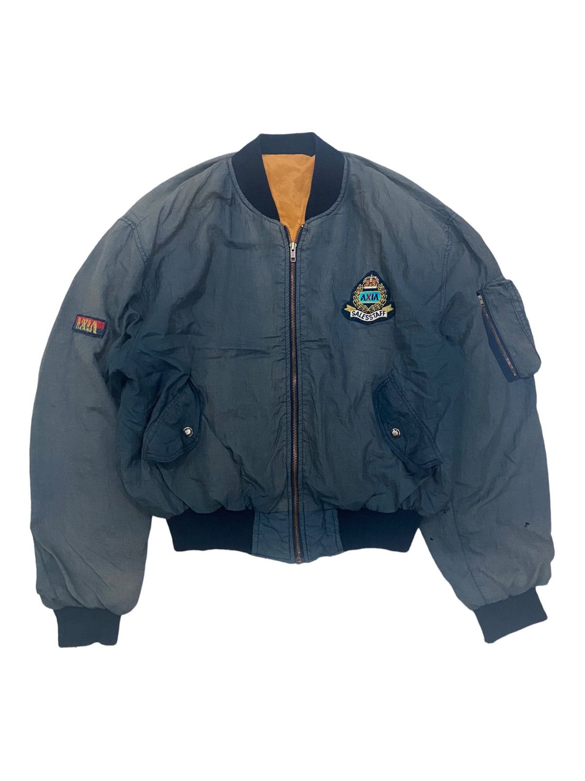 Japanese Brand Vintage Distress Bomber Jacket Trashed Size US M / EU 48-50 / 2 - 1 Thumbnail