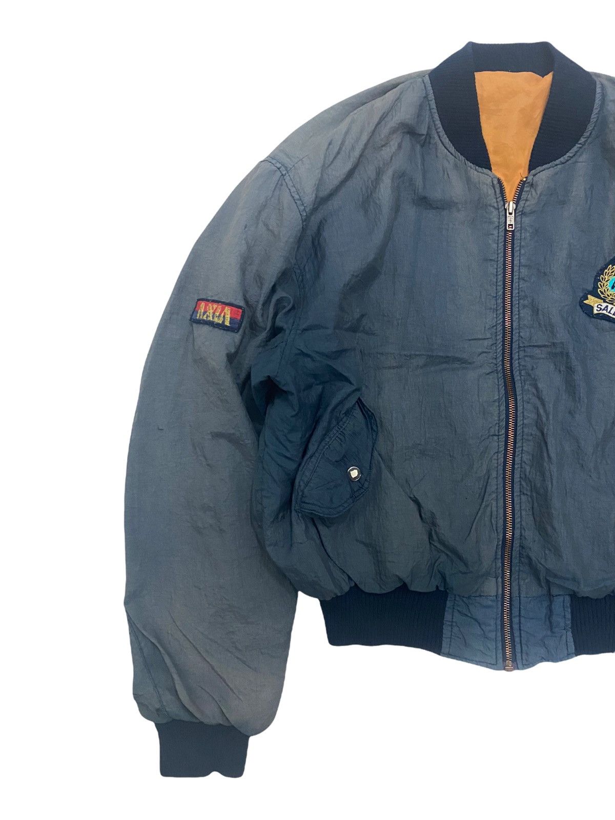Japanese Brand Vintage Distress Bomber Jacket Trashed Size US M / EU 48-50 / 2 - 2 Thumbnail