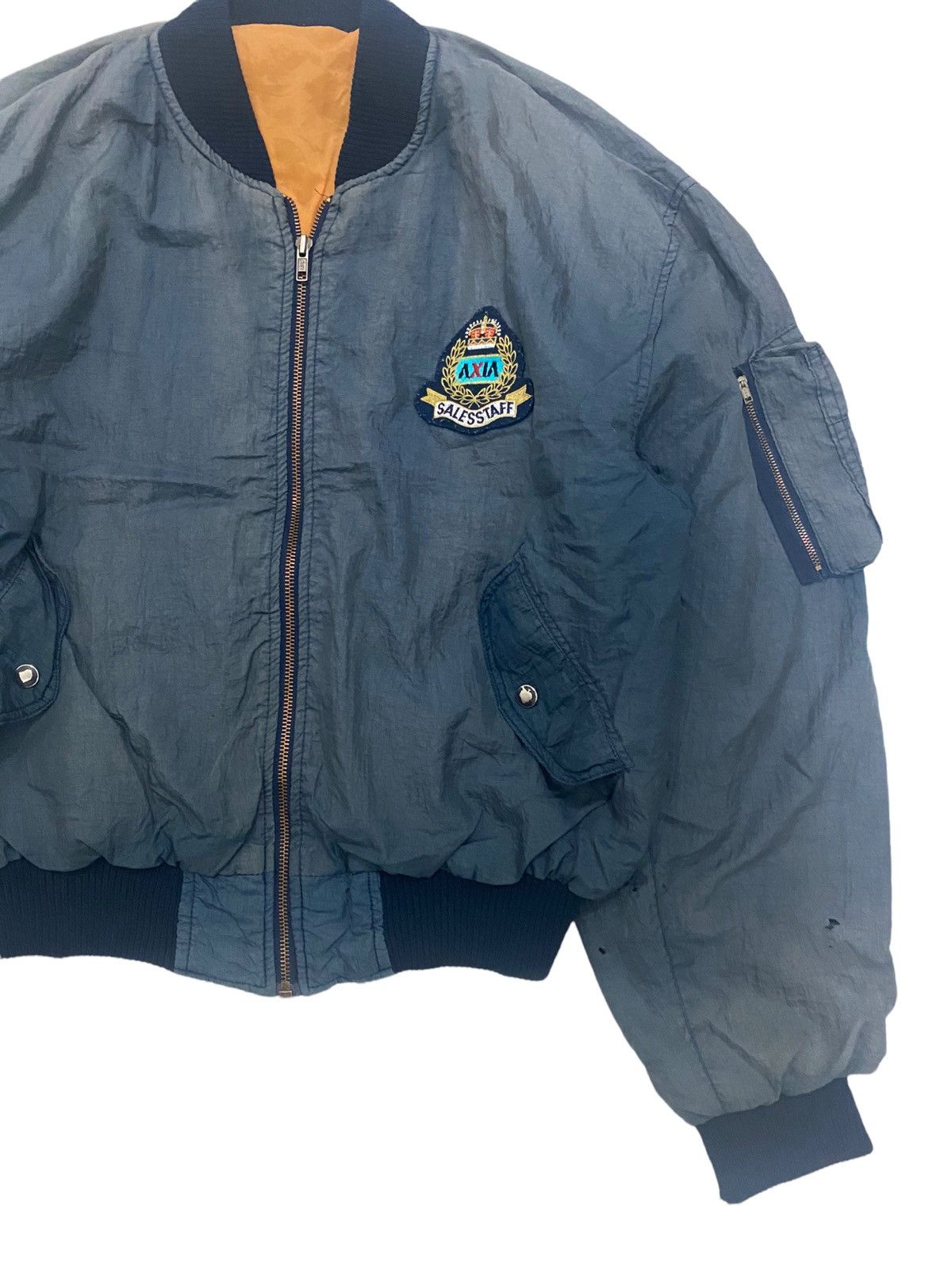 Japanese Brand Vintage Distress Bomber Jacket Trashed Size US M / EU 48-50 / 2 - 3 Thumbnail
