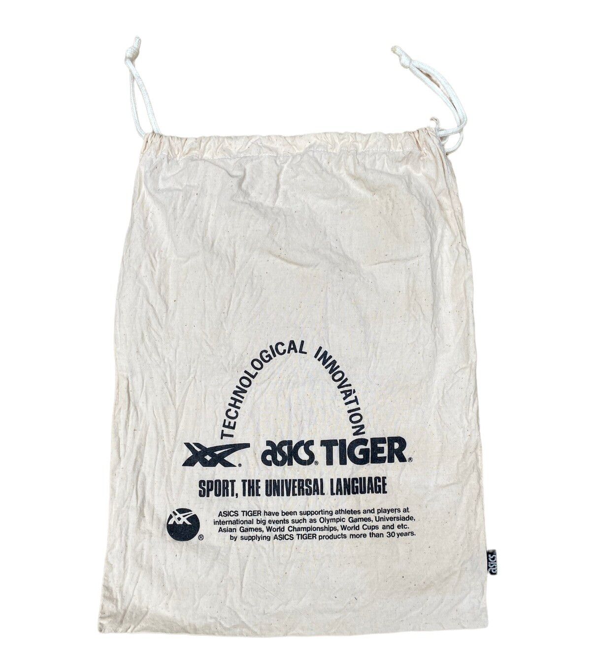 Vintage Japanese Asics Tiger Style Drawstring Bag Size ONE SIZE - 1 Preview