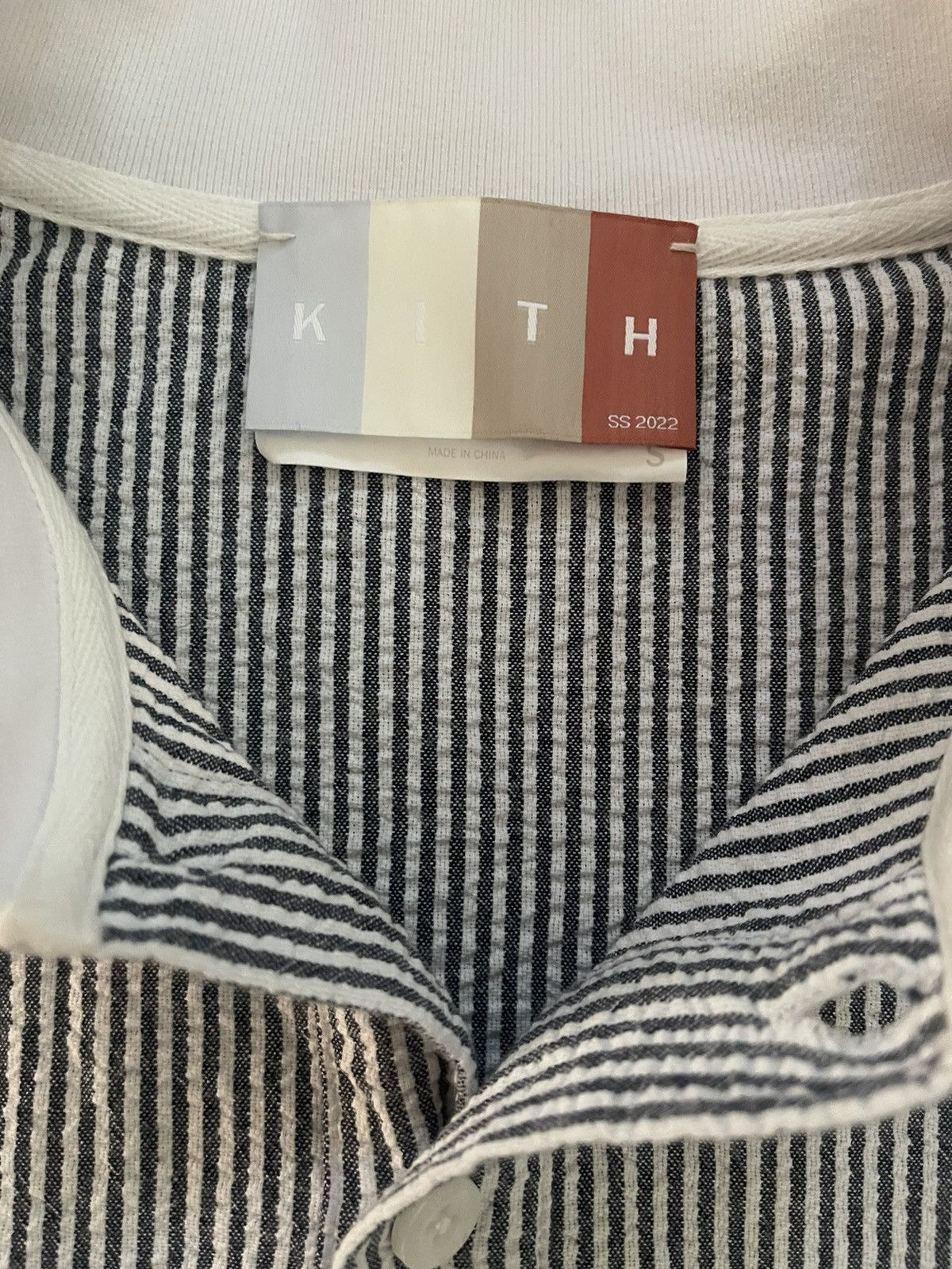 Kith Kith Seersucker Pearson Henley Pullover Nocturnal Grailed