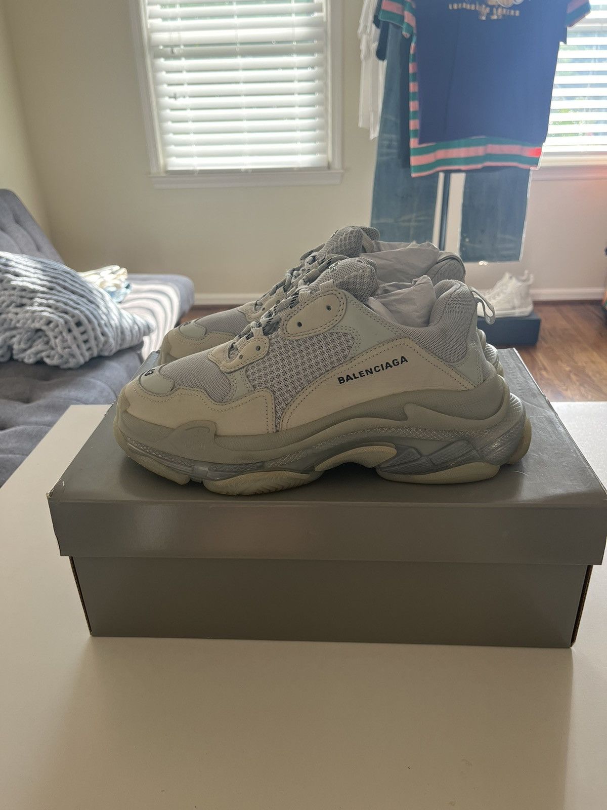 Balenciaga Balenciaga Triple S ‘Clear Sole Grey’ Sz 43 Size US 10 / EU 43 - 4 Thumbnail