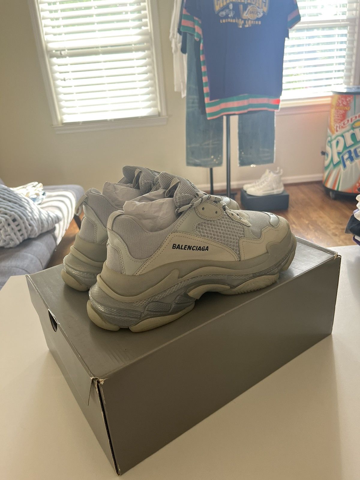 Balenciaga Triple S 'Clear Sole Grey' Sz 43