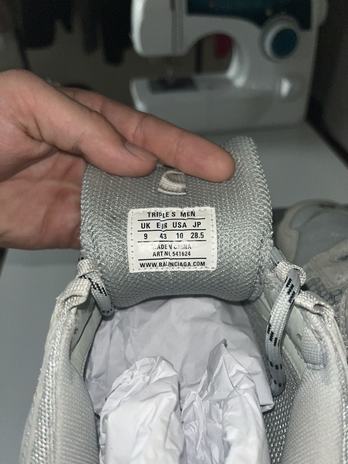 Balenciaga Balenciaga Triple S ‘Clear Sole Grey’ Sz 43 Size US 10 / EU 43 - 11 Thumbnail