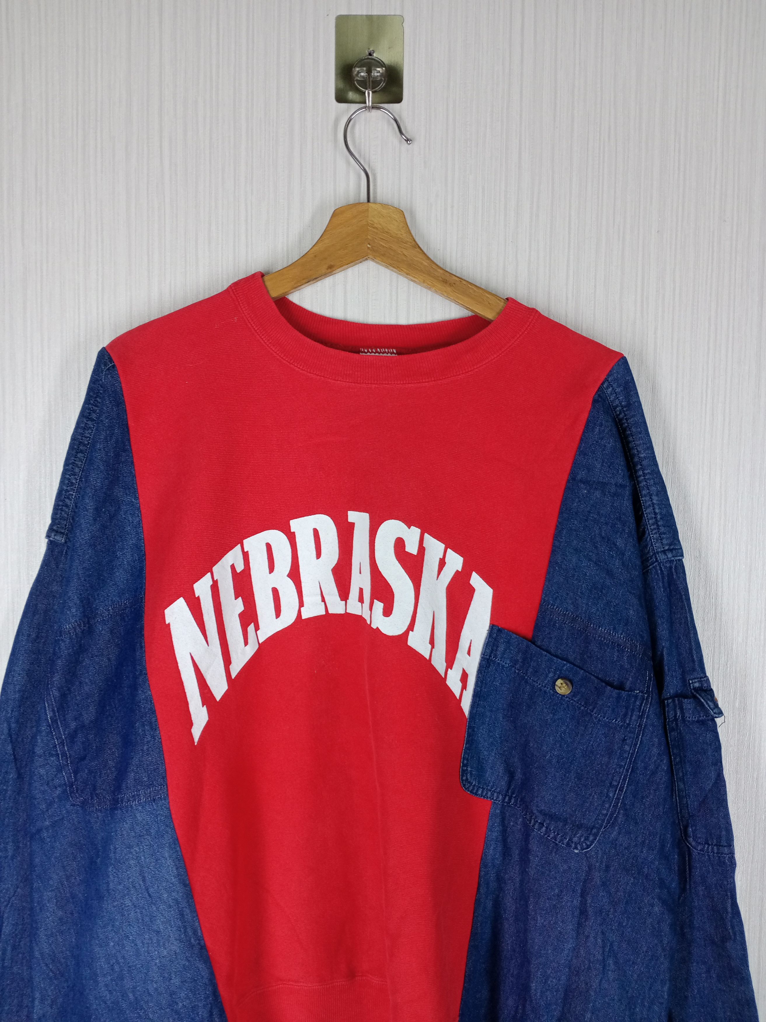 Champion × Vintage Vintage Champion Reverse Weave NEBRASKA Custom Sweatshirt Size US XXL / EU 58 / 5 - 2 Thumbnail
