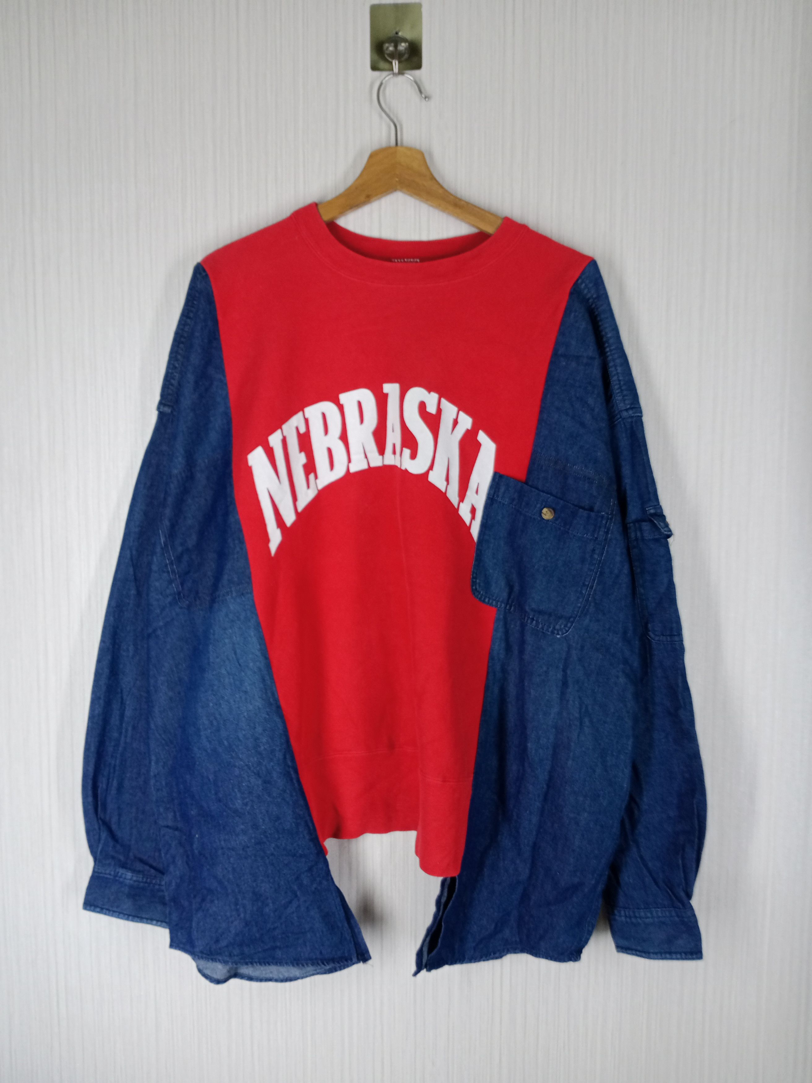Champion × Vintage Vintage Champion Reverse Weave NEBRASKA Custom Sweatshirt Size US XXL / EU 58 / 5 - 1 Thumbnail
