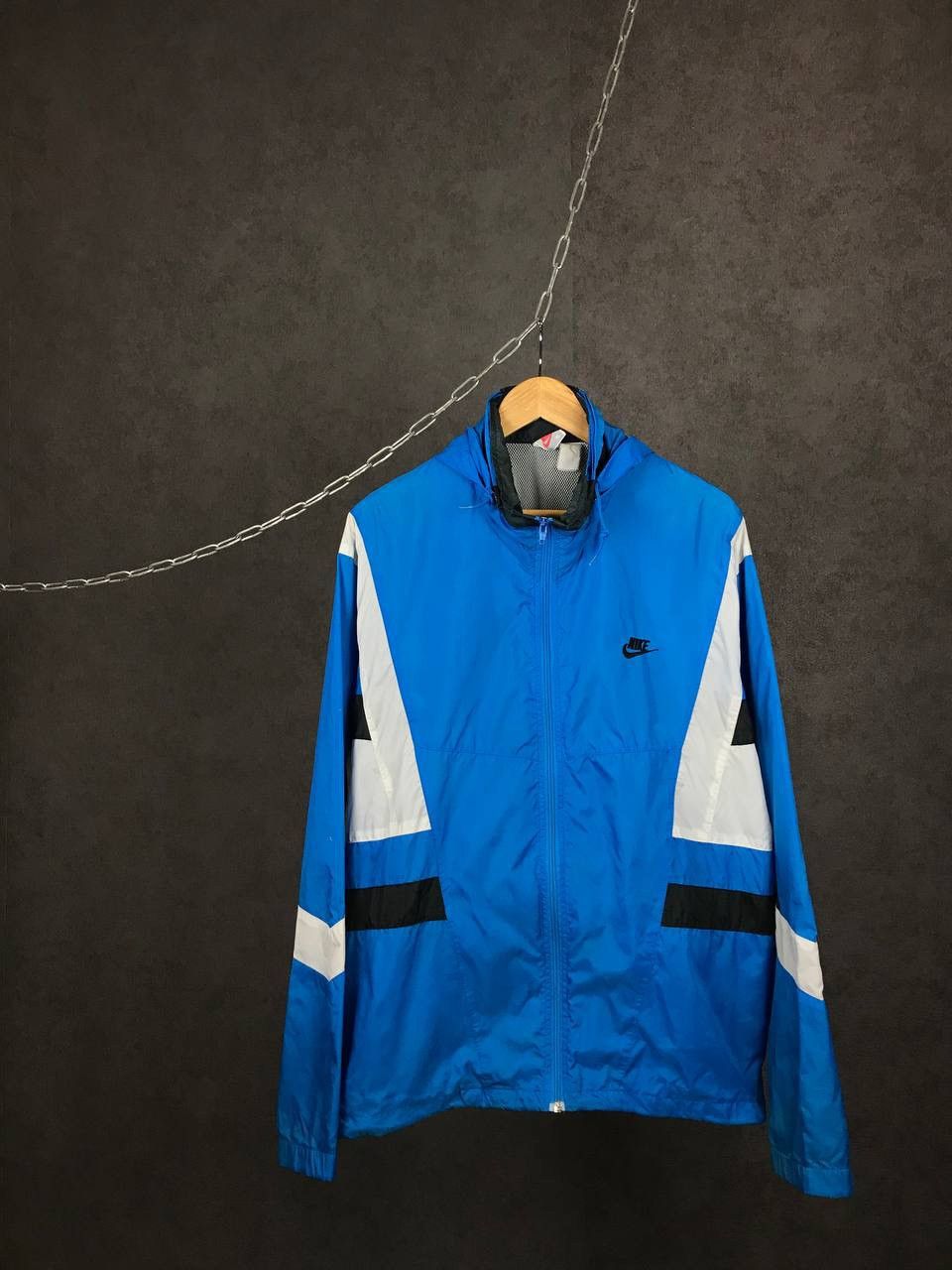 Nike × Vintage Nike swoosh streetwear vintage light jacket Size US XL / EU 56 / 4 - 1 Thumbnail