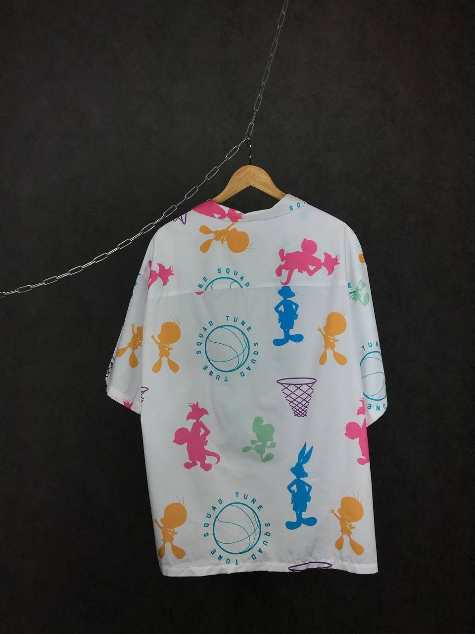 Warner Bros Space Jam Warner Bros crazy Hawaiian multicolor shirt Size US XL / EU 56 / 4 - 7 Thumbnail
