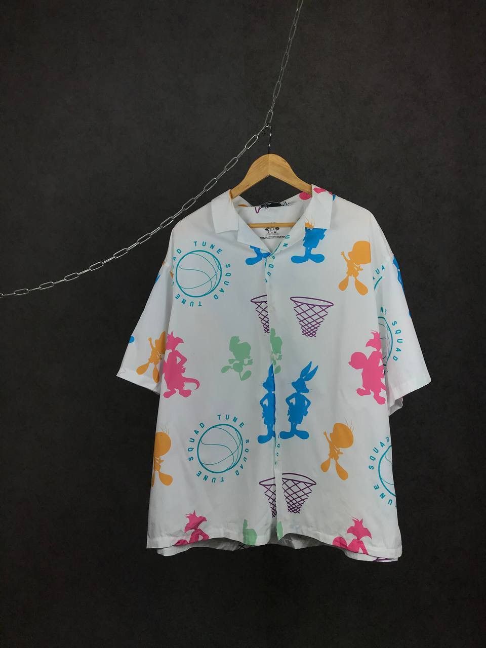 Warner Bros Space Jam Warner Bros crazy Hawaiian multicolor shirt Size US XL / EU 56 / 4 - 1 Thumbnail