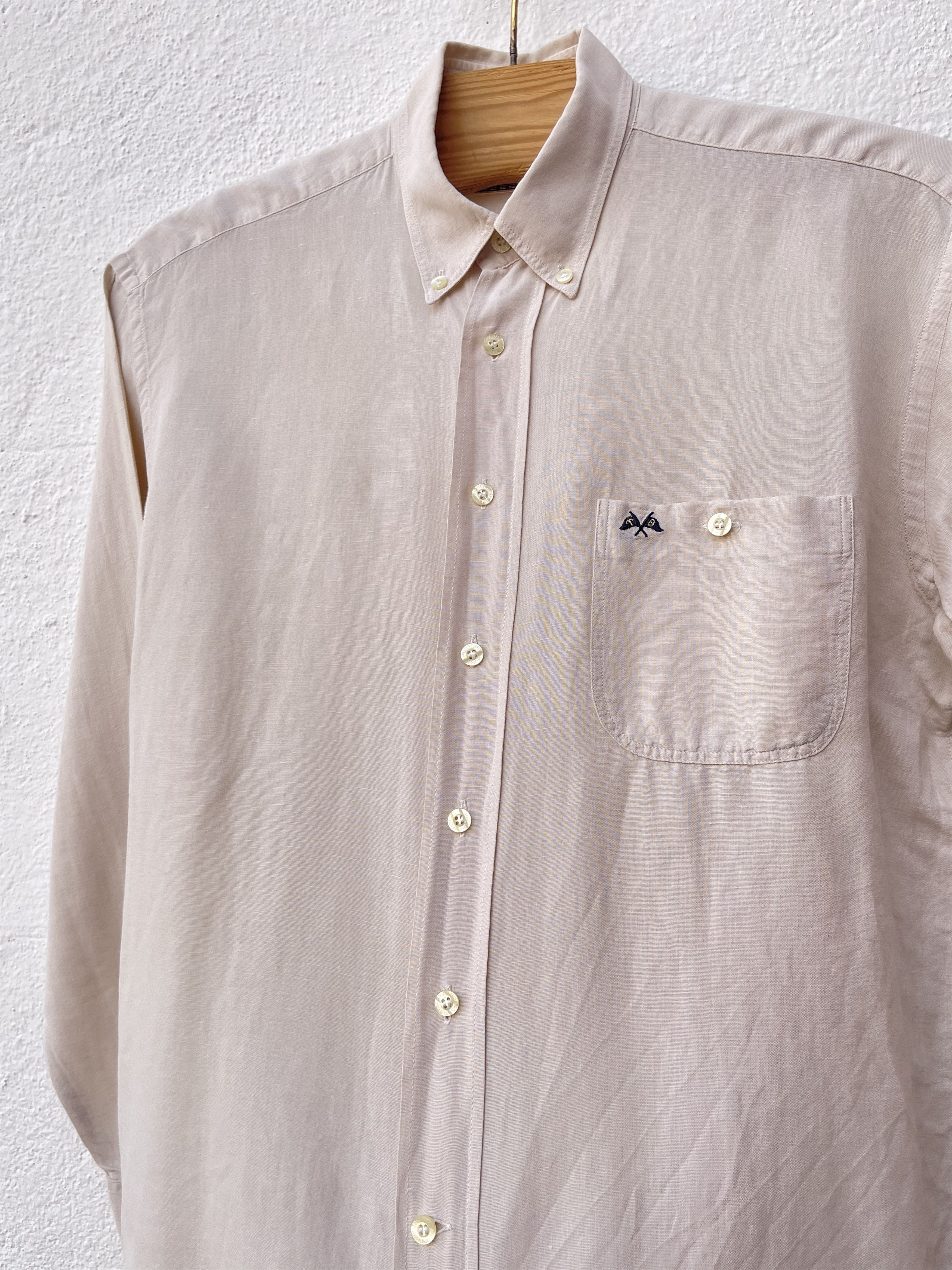 Burberry 🔥TB Burberry shirt linen and cotton beige size L Size US L / EU 52-54 / 3 - 1 Thumbnail