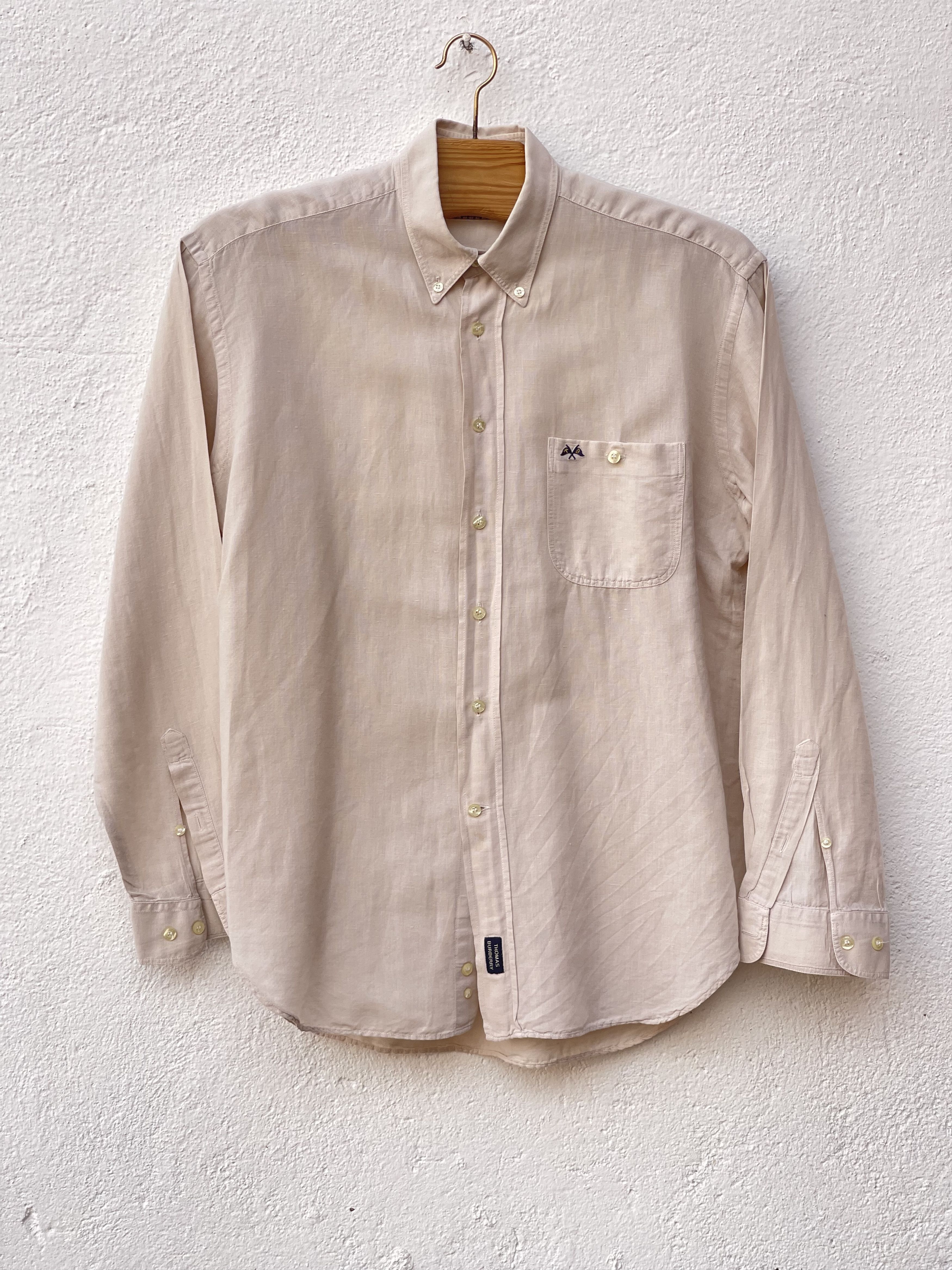Burberry 🔥TB Burberry shirt linen and cotton beige size L Size US L / EU 52-54 / 3 - 3 Thumbnail