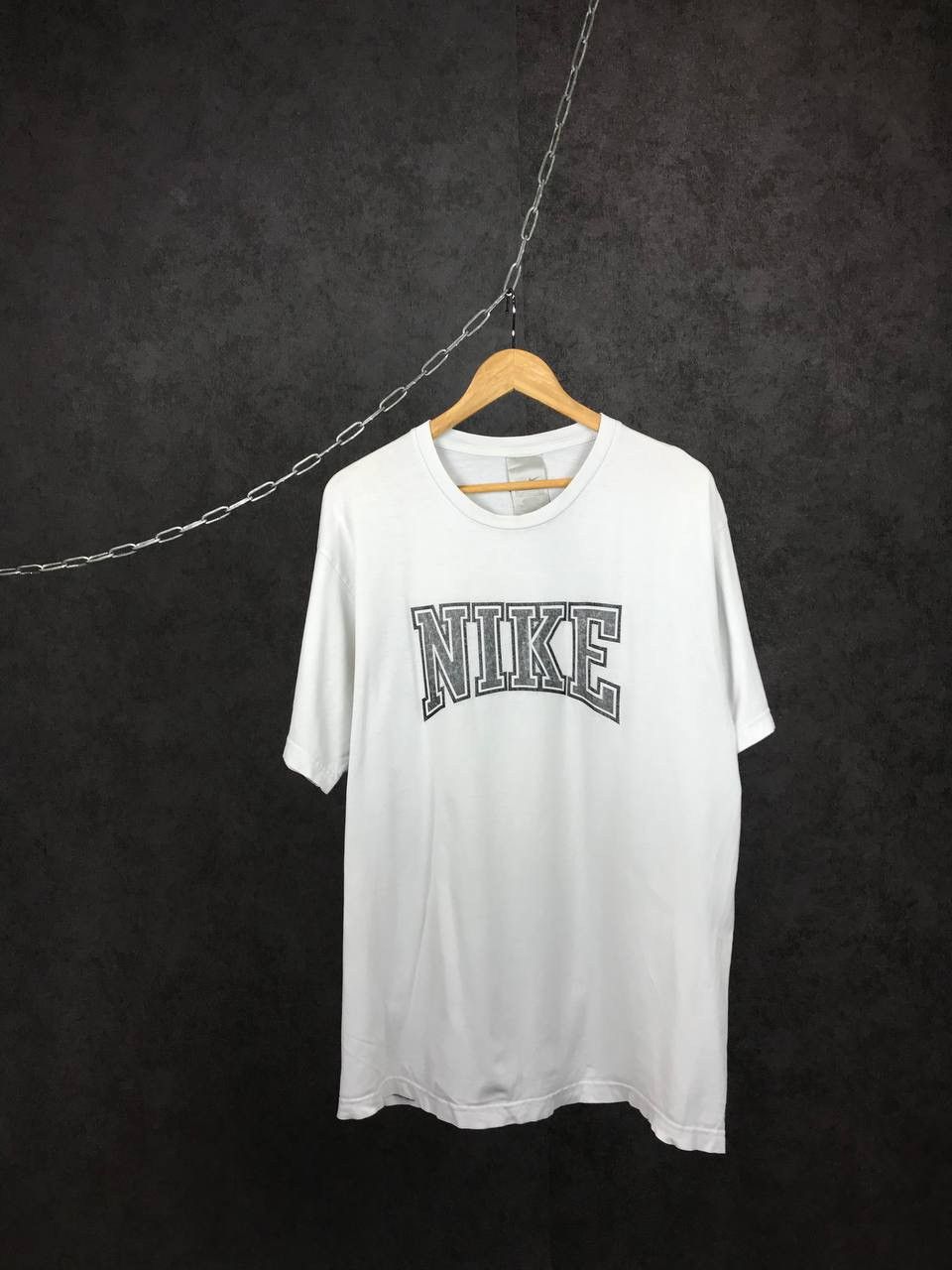 Nike × Vintage Nike swoosh streetwear vintage center logo tee Size US XL / EU 56 / 4 - 1 Thumbnail