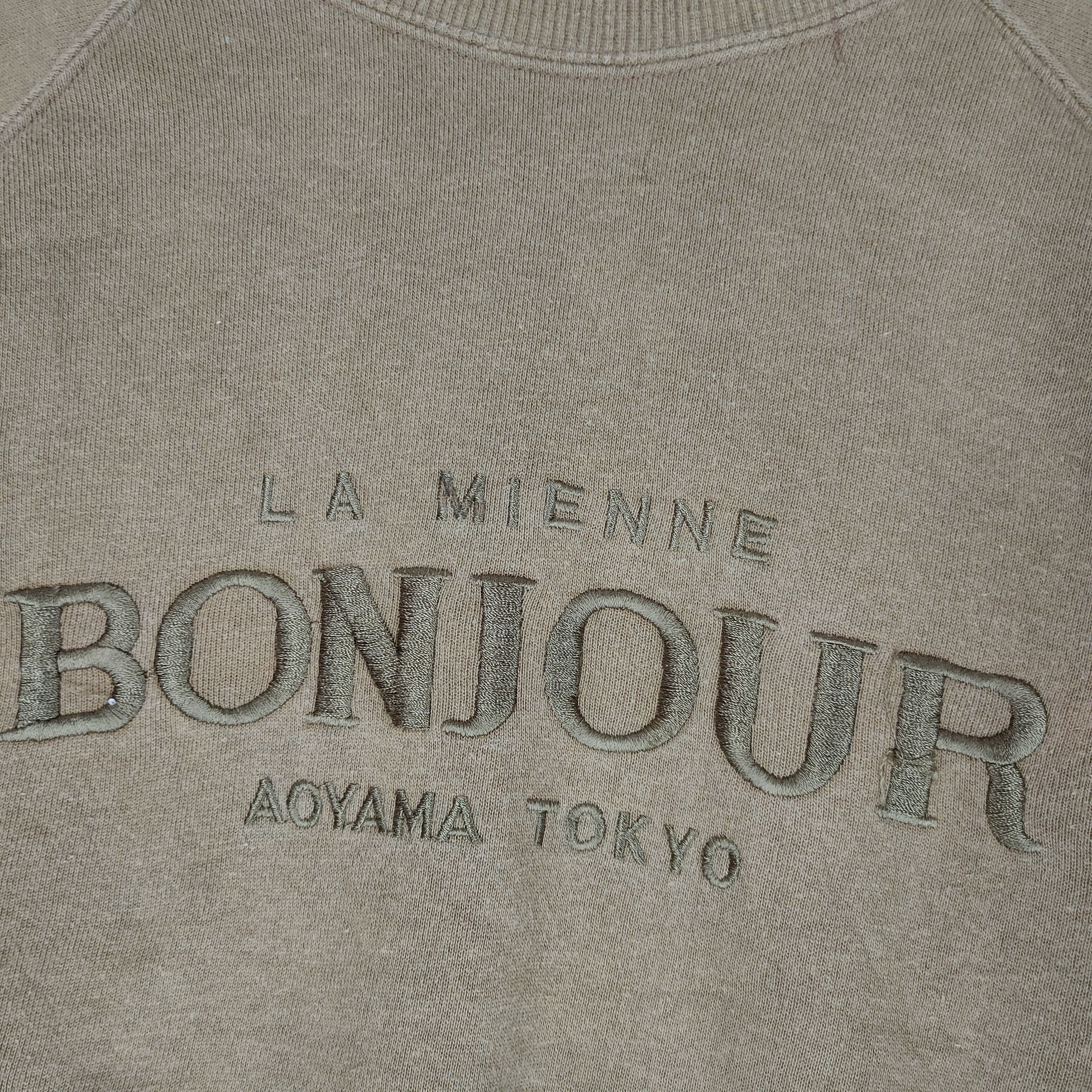 Japanese Brand BONJOUR AOYOTAMA TOKYO Embroidery Spellout Sweatshirt Size US M / EU 48-50 / 2 - 2 Thumbnail