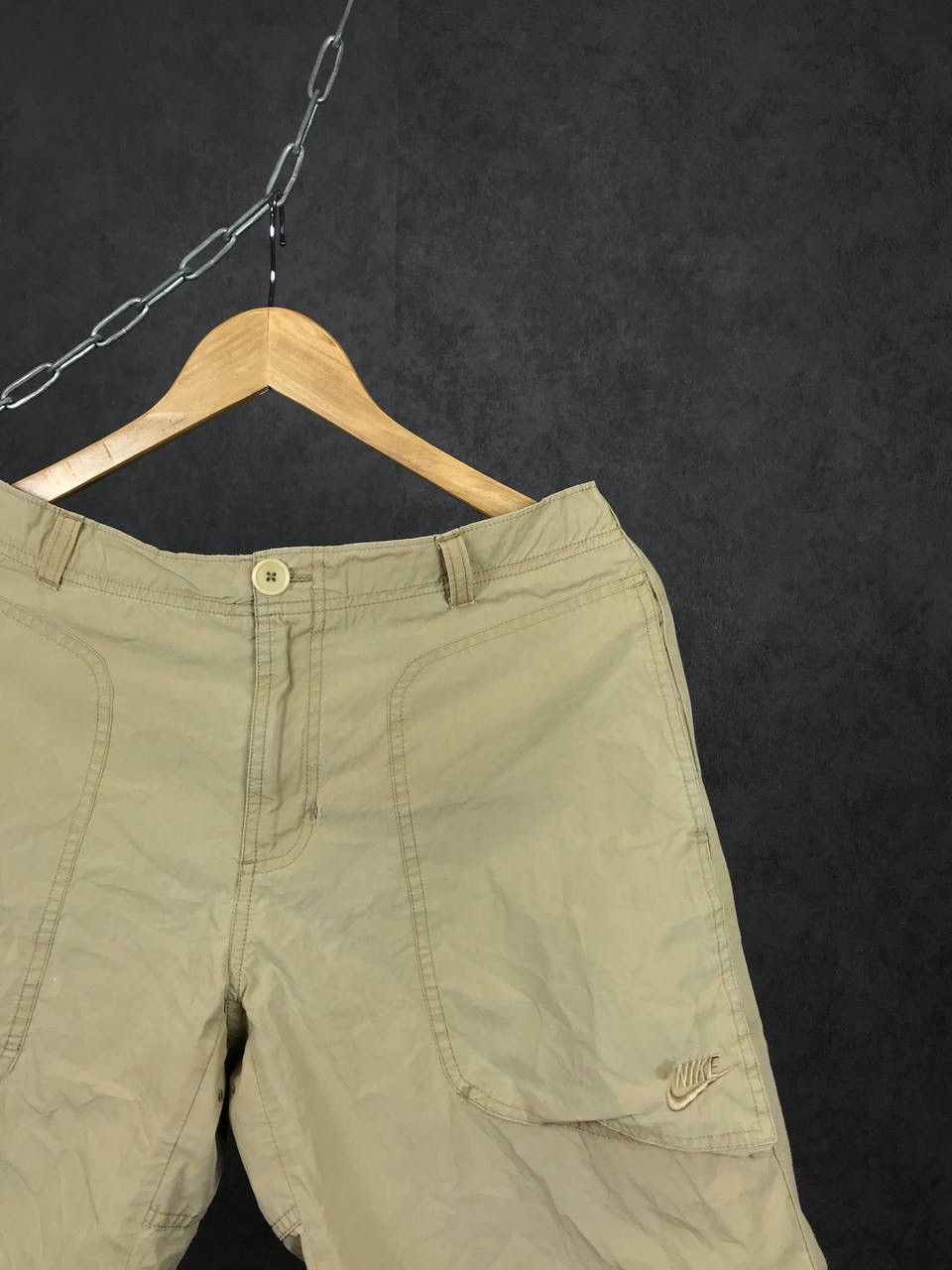 Nike × Vintage Nike swoosh streetwear vintage shorts Size US 30 / EU 46 - 2 Thumbnail
