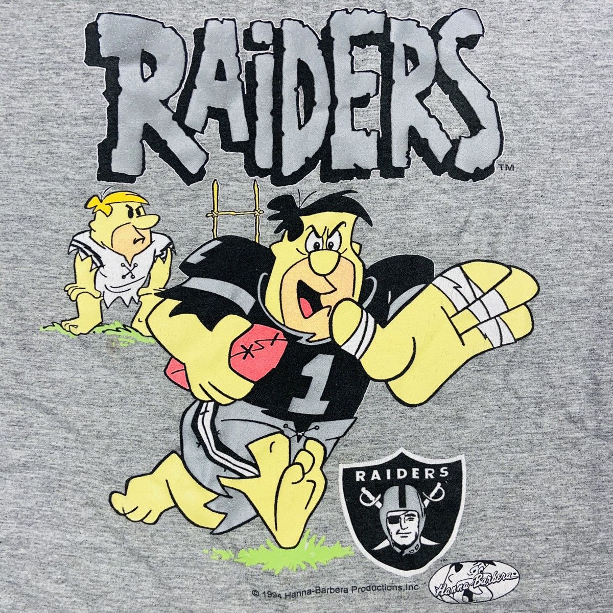 NFL 1994 RAIDERS x FLINTSTONES RARE ARCHIVE BOXY FIT TEE - № 311 Size US L / EU 52-54 / 3 - 3 Thumbnail